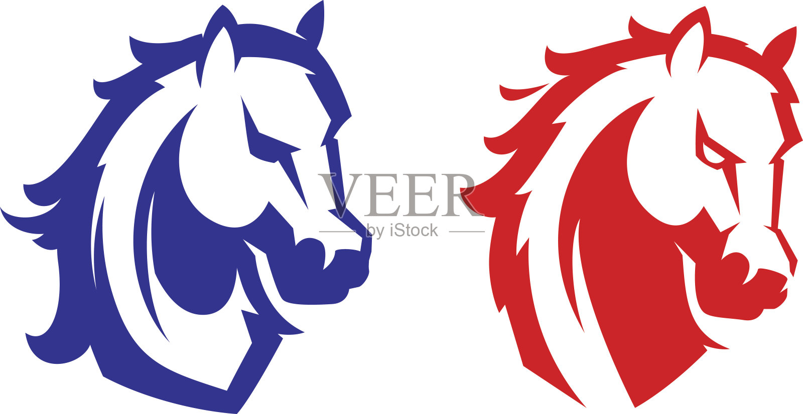 野马运动吉祥物。插画图片素材