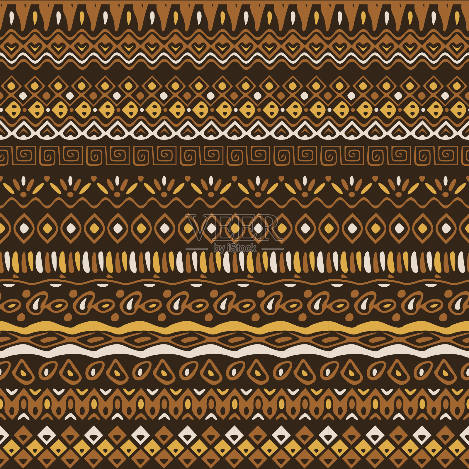矢量非洲风格图案与部落图案插画图片素材