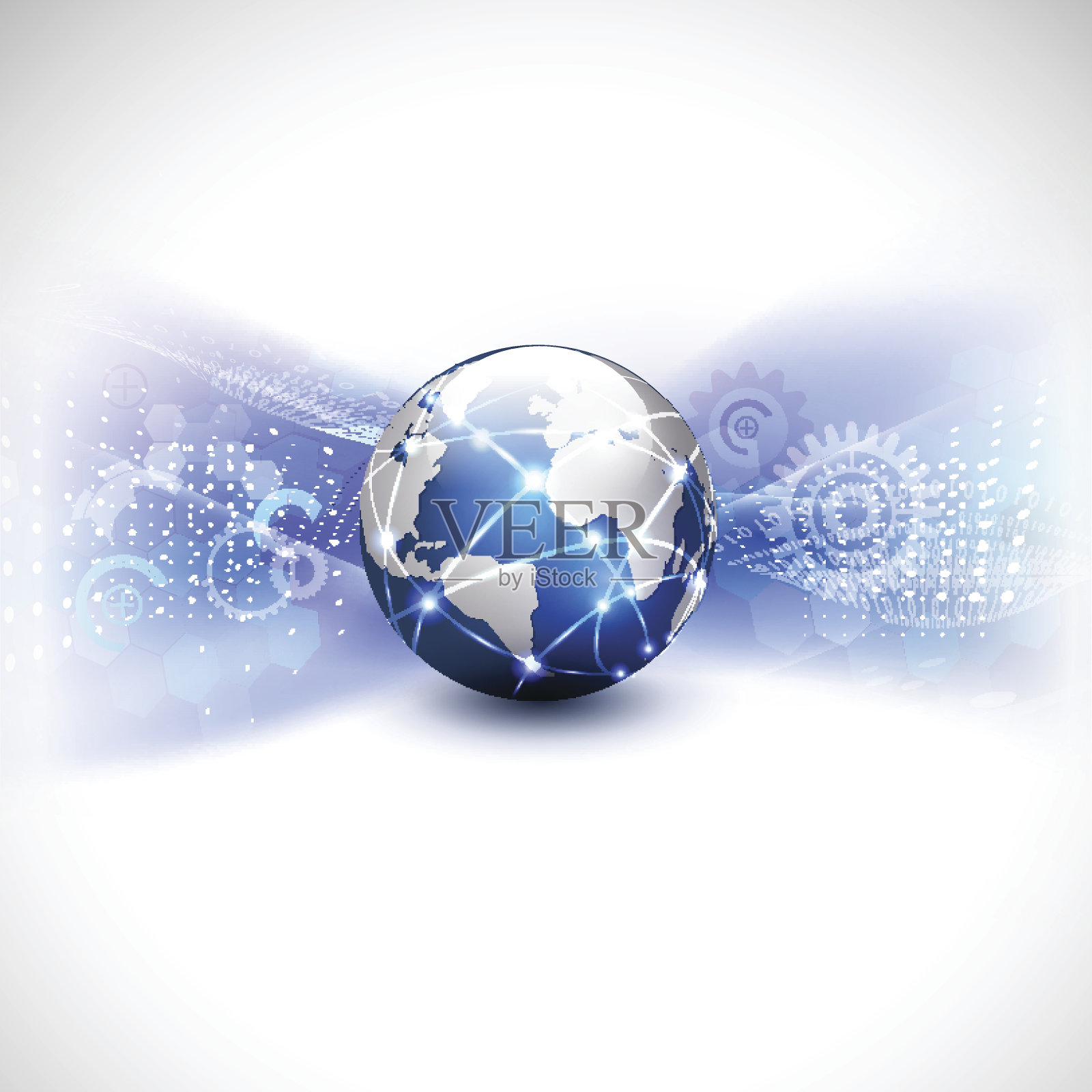 世界网络通信与技术概念运动流背景插画图片素材