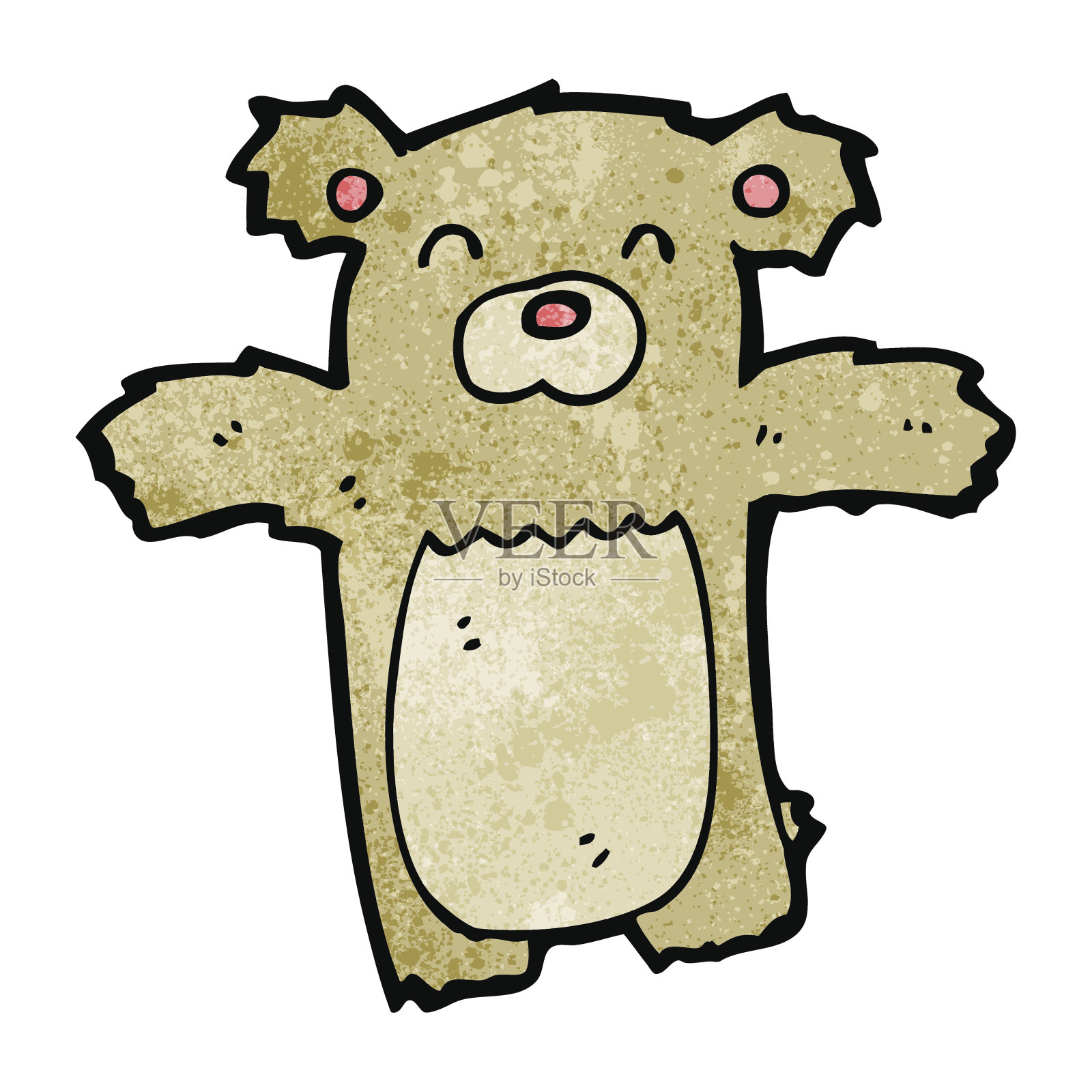 卡通的泰迪熊插画图片素材