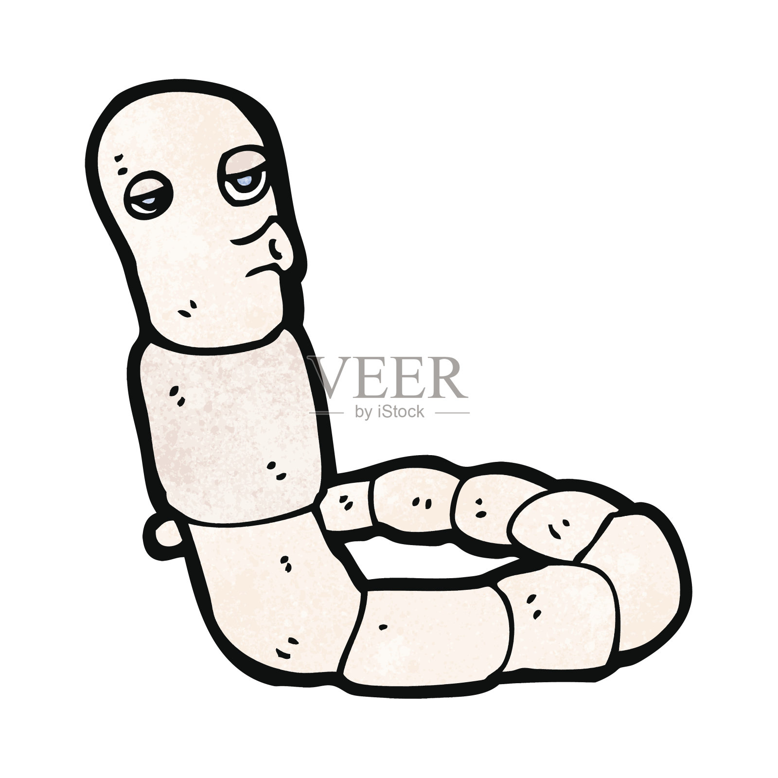 卡通蠕虫插画图片素材