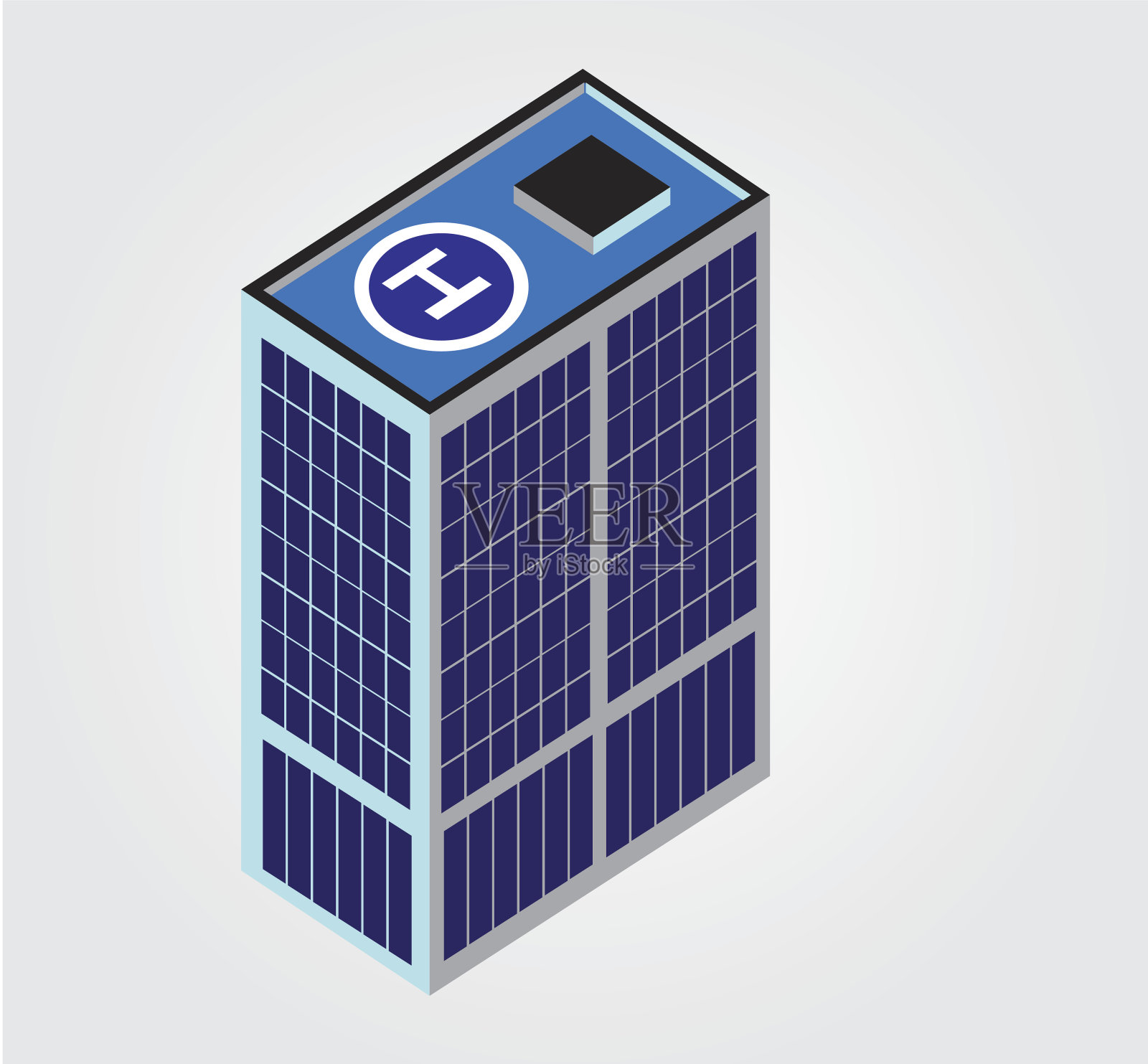 简单的网络图标矢量:等距城市建设插画图片素材