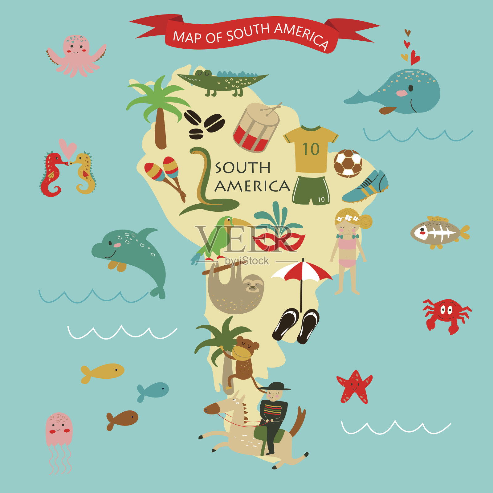 南美国2插画图片素材