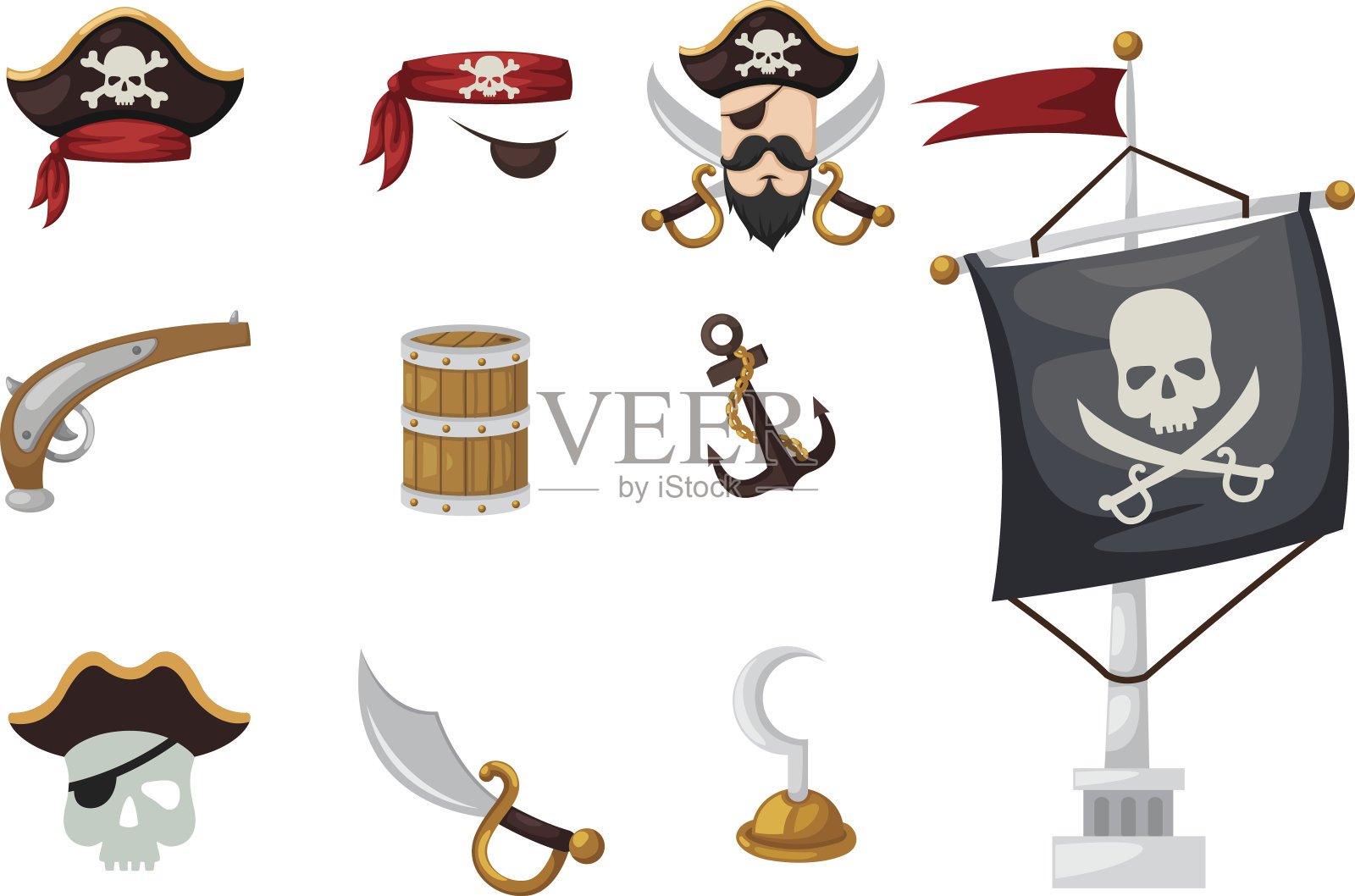 海盗集插画图片素材