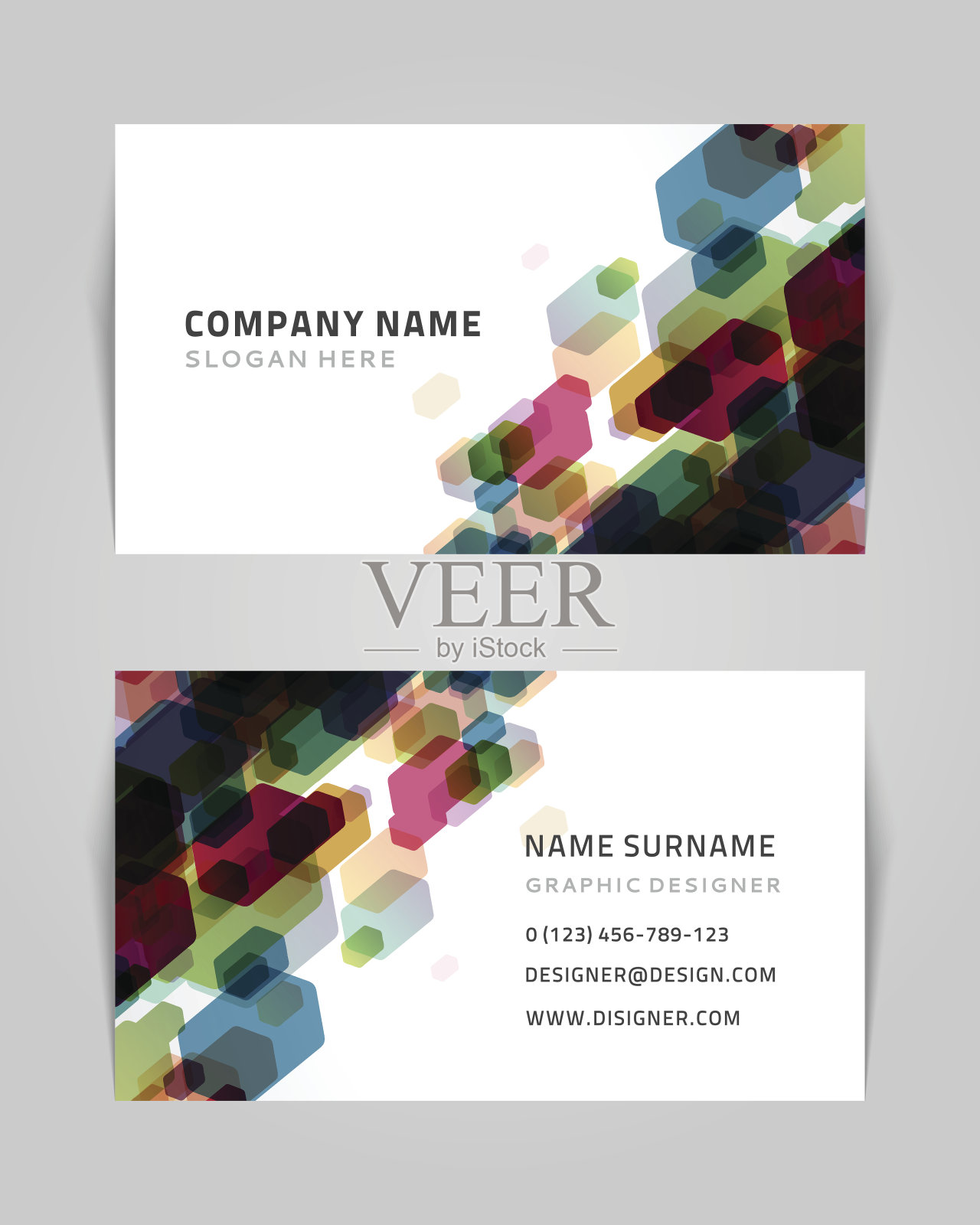 向量抽象创意名片设计模板设计模板素材