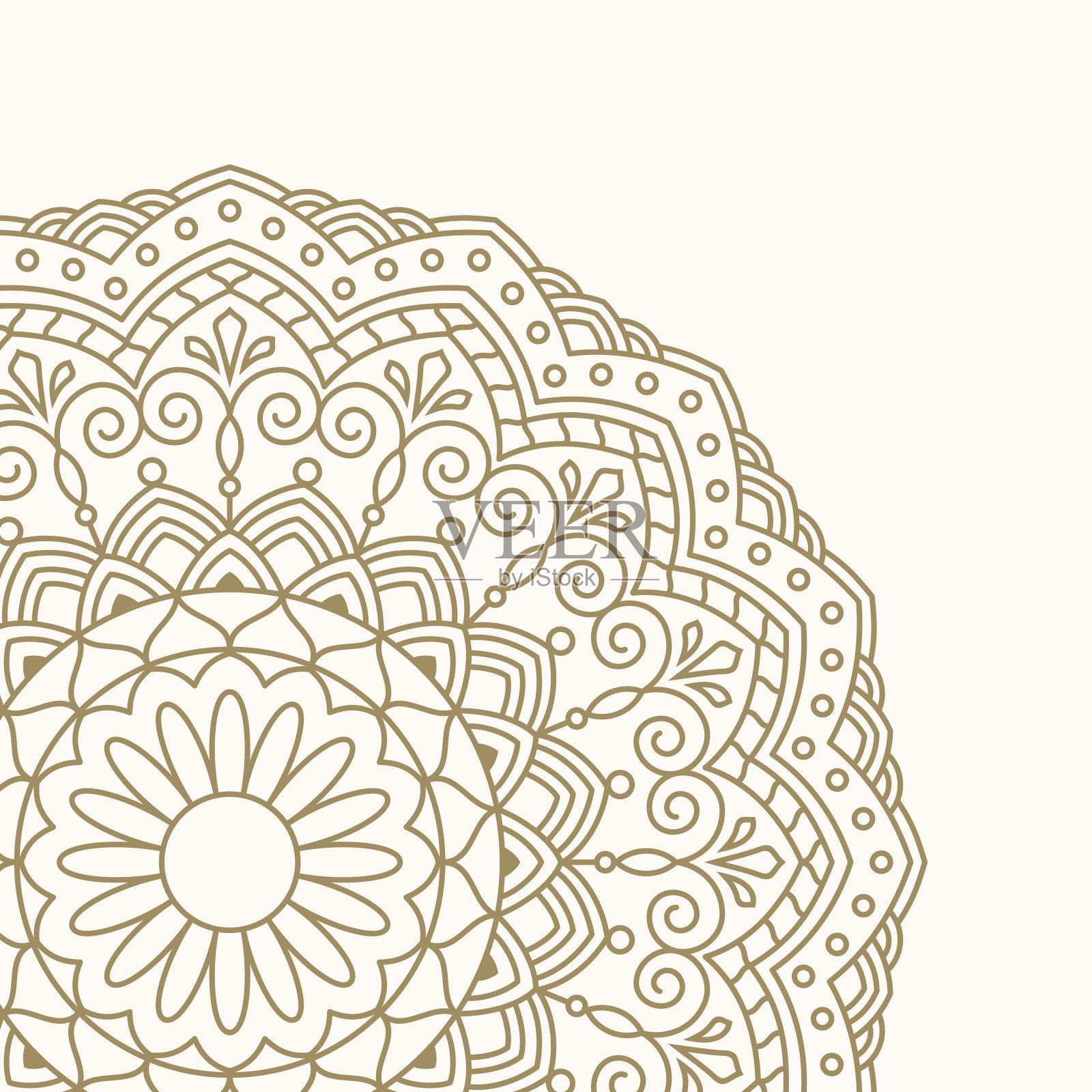 花的东方模式插画图片素材