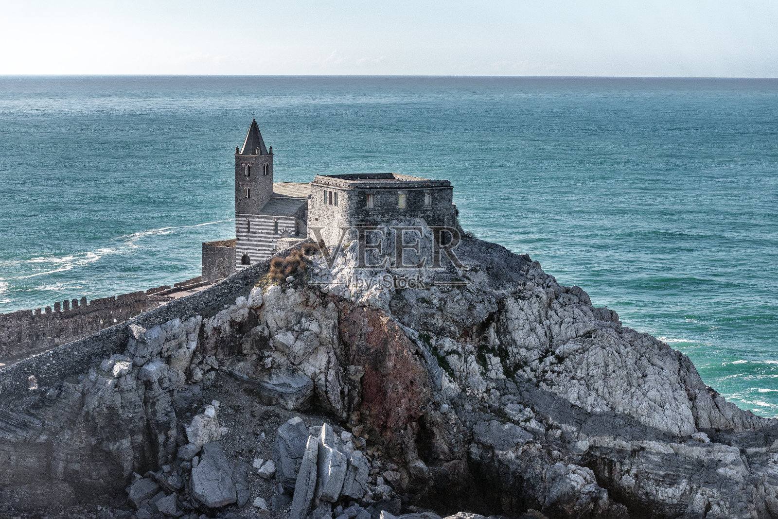 圣彼得教堂，波托维纳斯，利古里亚，意大利照片摄影图片