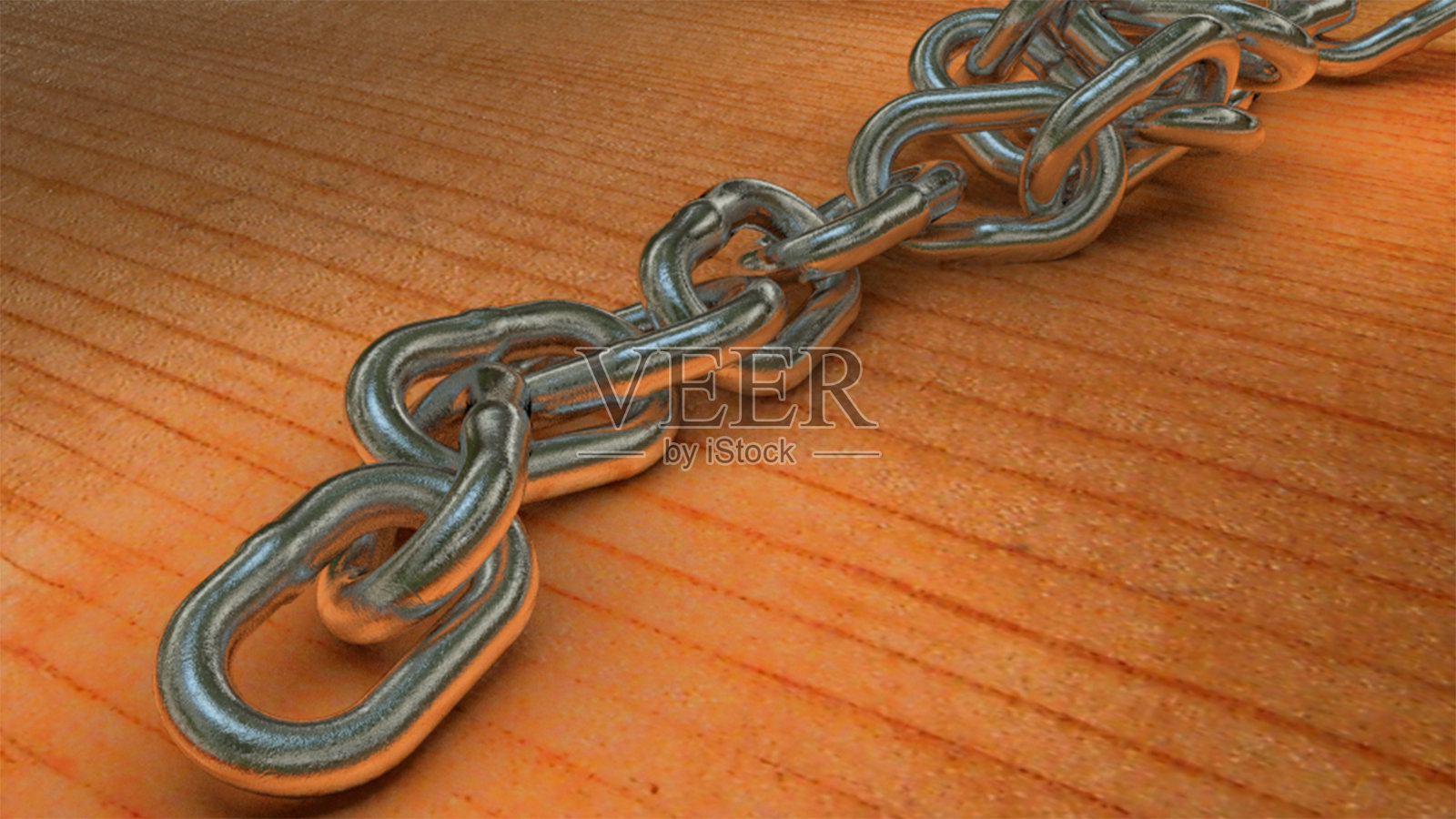 三维金属链照片摄影图片