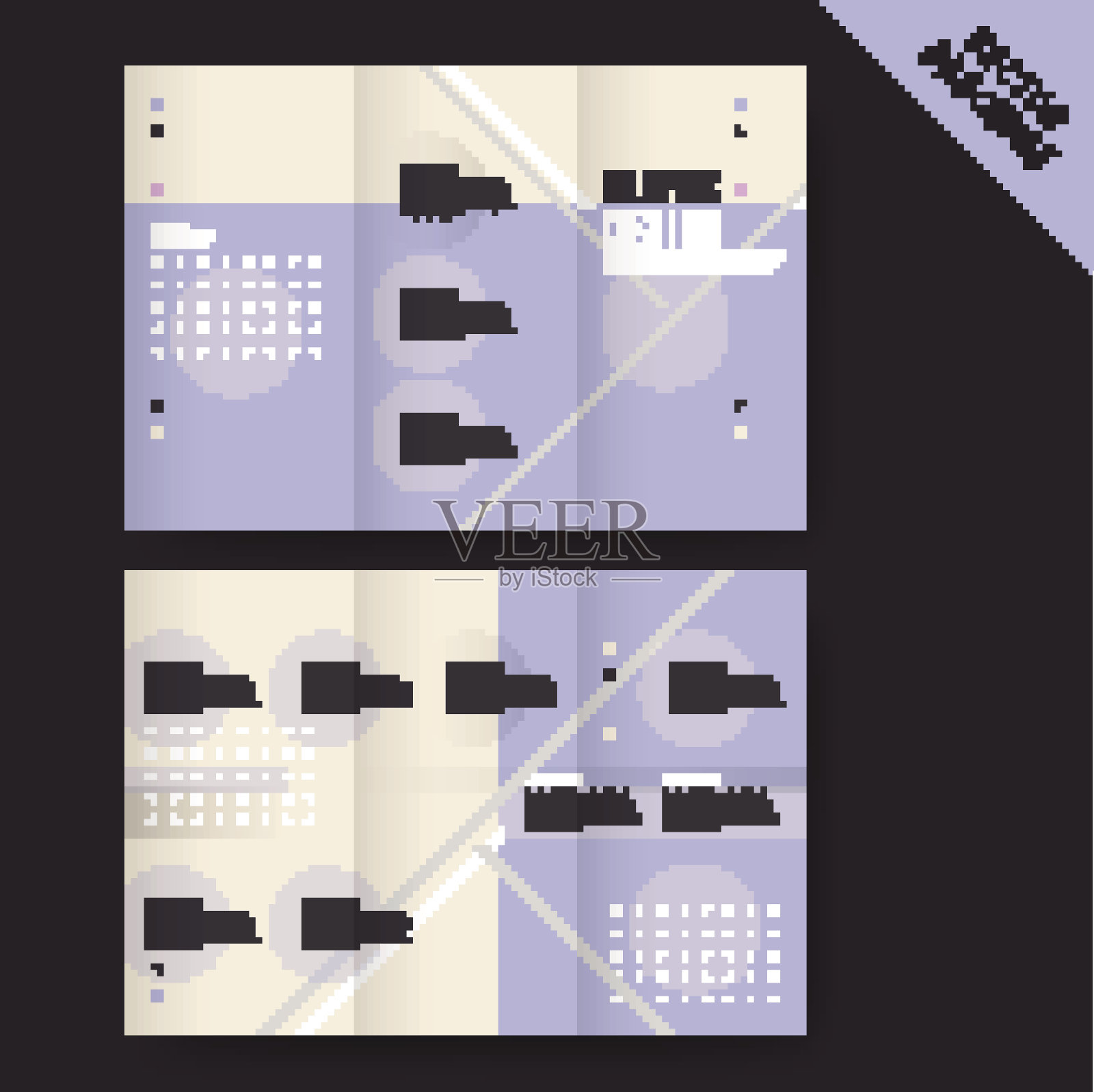 简单的三折模板设计设计模板素材