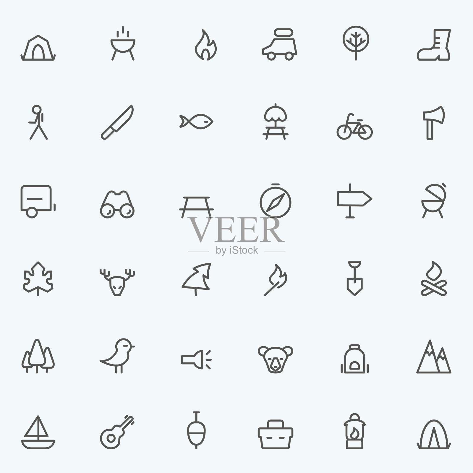 露营的图标图标素材