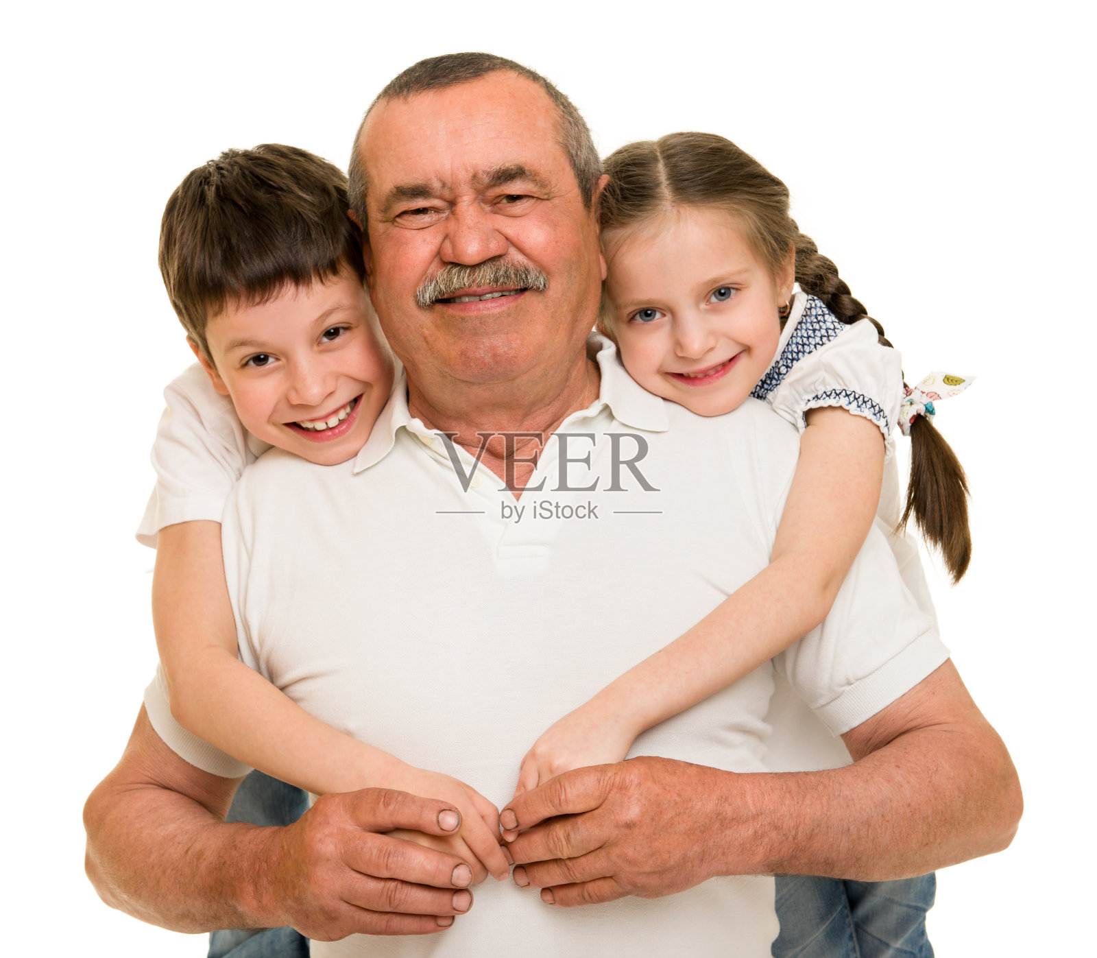 祖父和孙子的肖像照片摄影图片