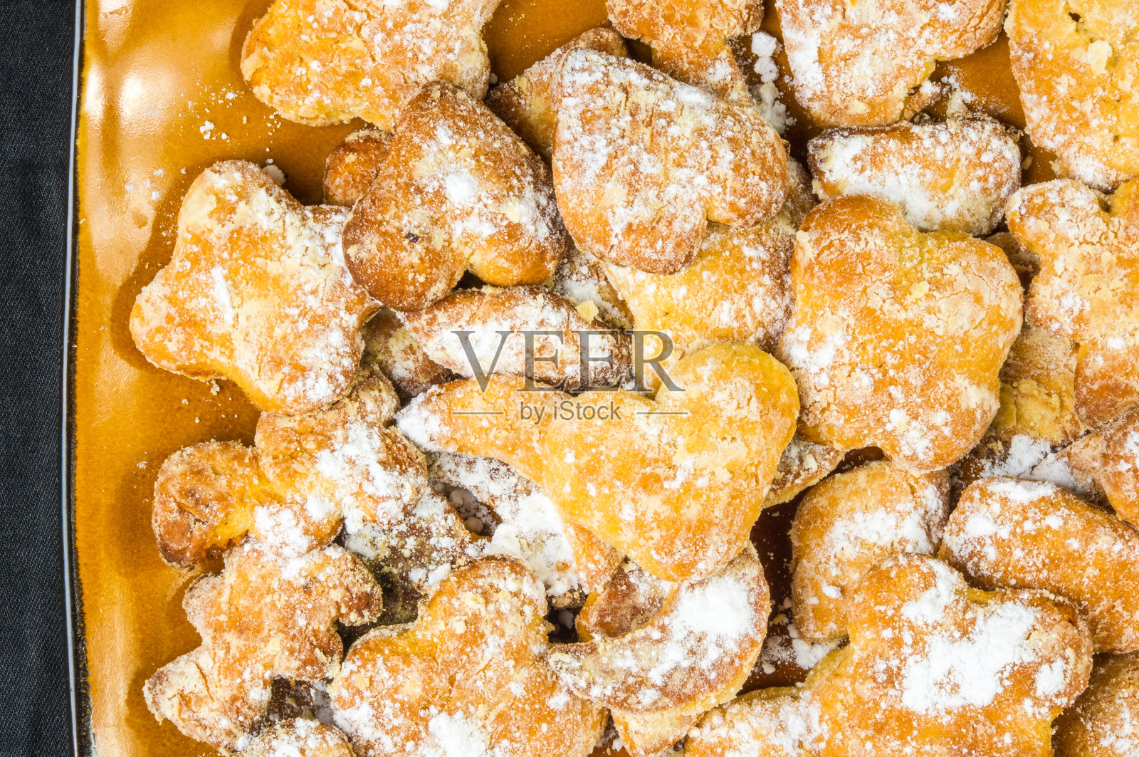 自制的糖粉饼干照片摄影图片