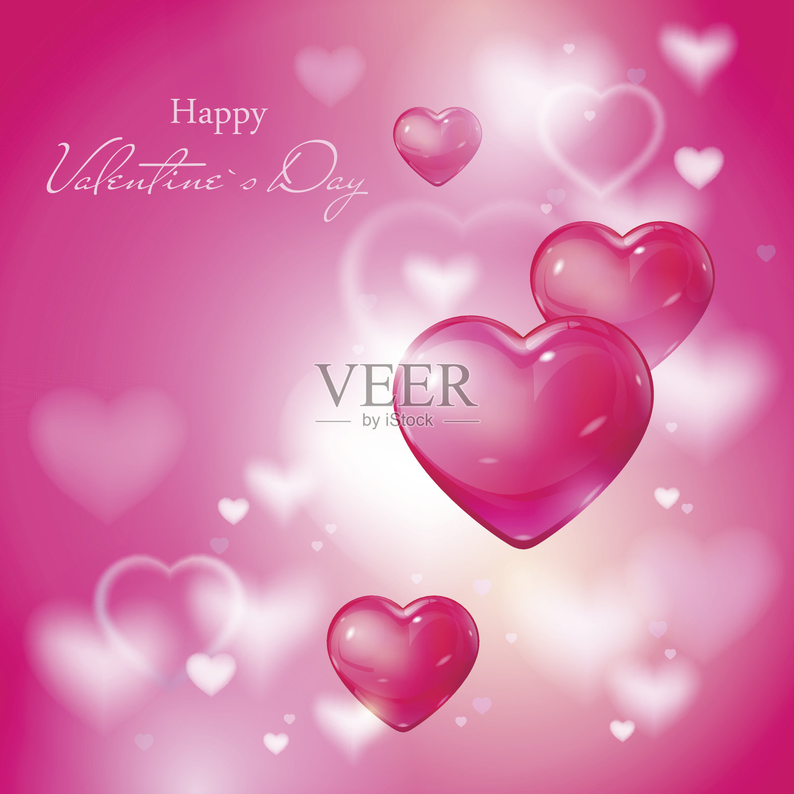 情人节。抽象的背景。设计模板素材