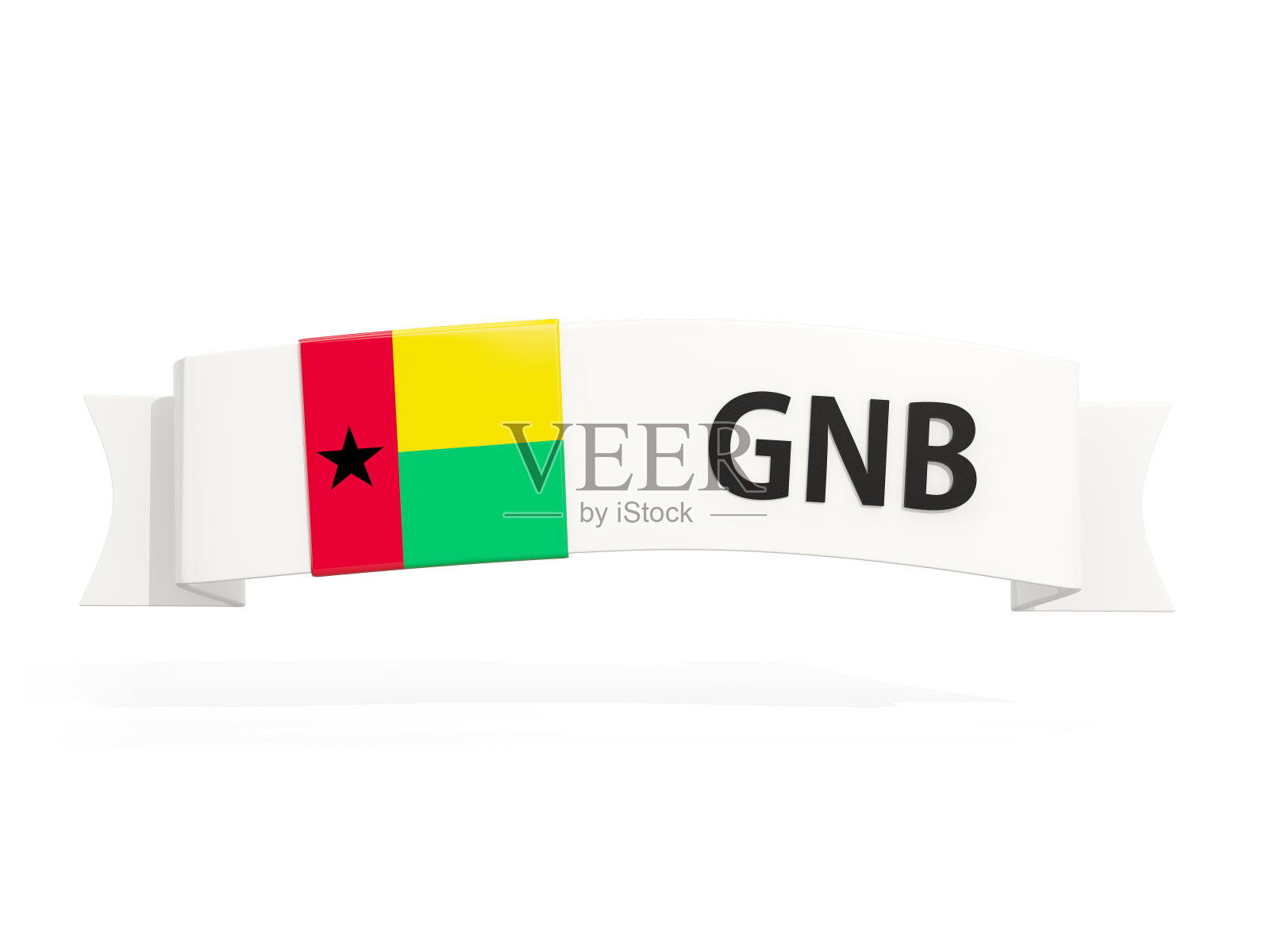 旗帜上的几内亚比绍国旗照片摄影图片