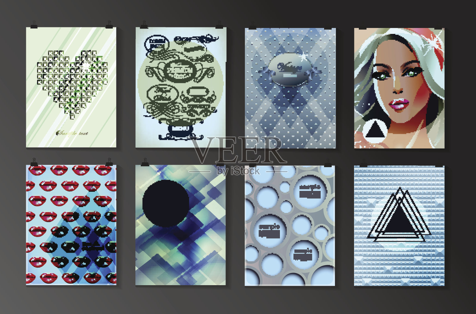 一套海报，传单，宣传册设计模板设计模板素材