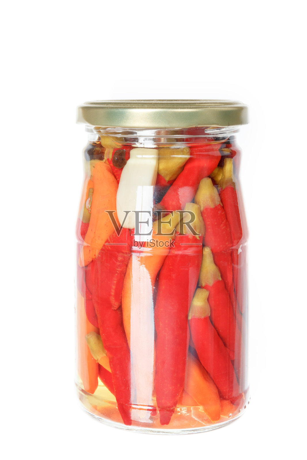 特写的腌红辣椒片照片摄影图片