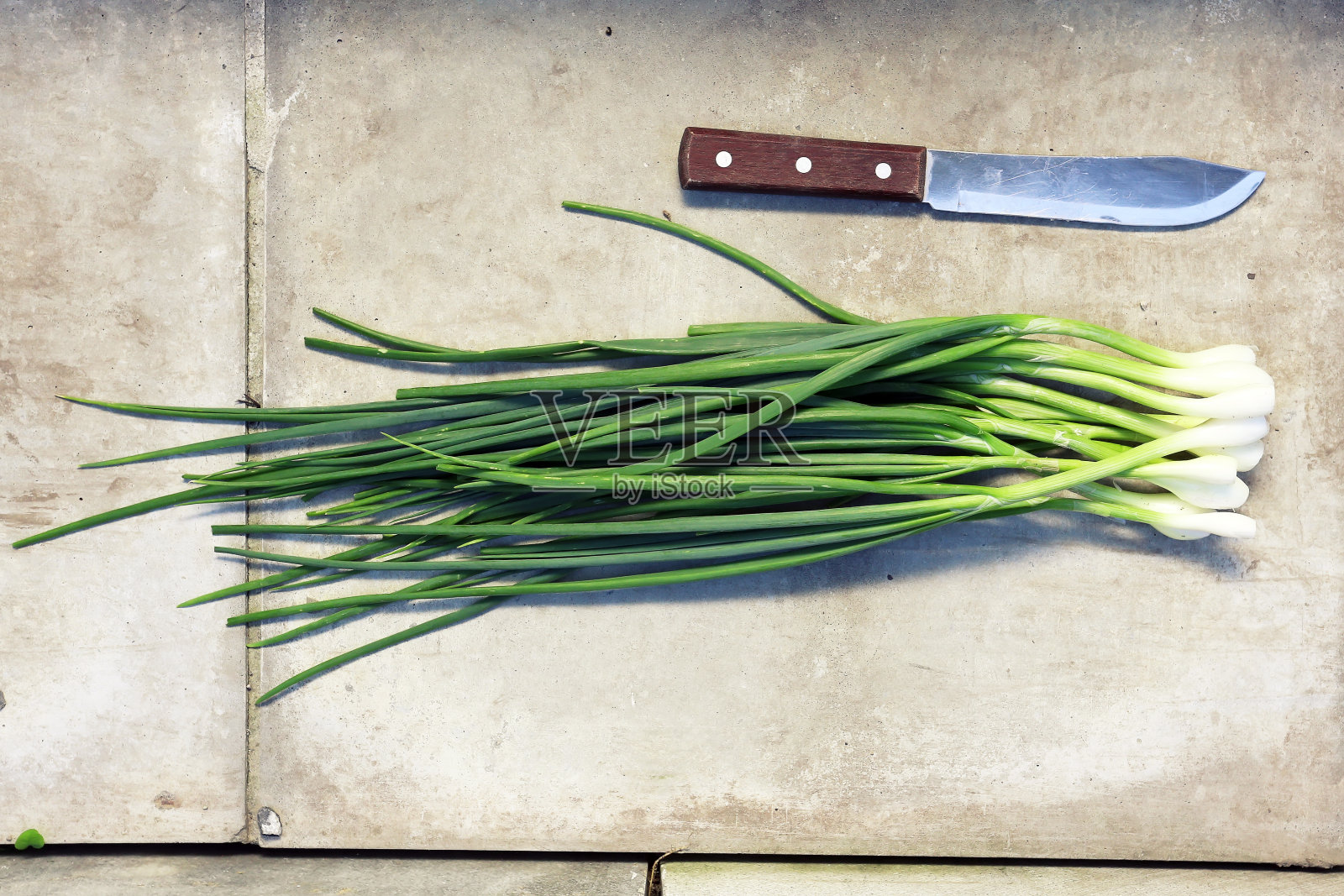 一堆葱，俯视图照片摄影图片