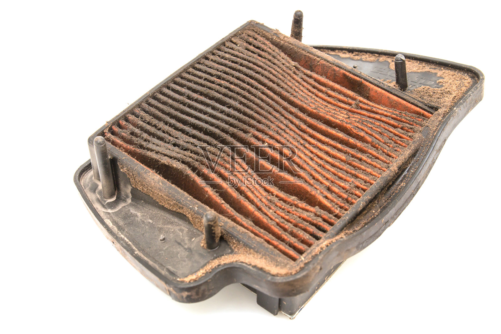 特写肮脏的摩托车空气过滤器照片摄影图片