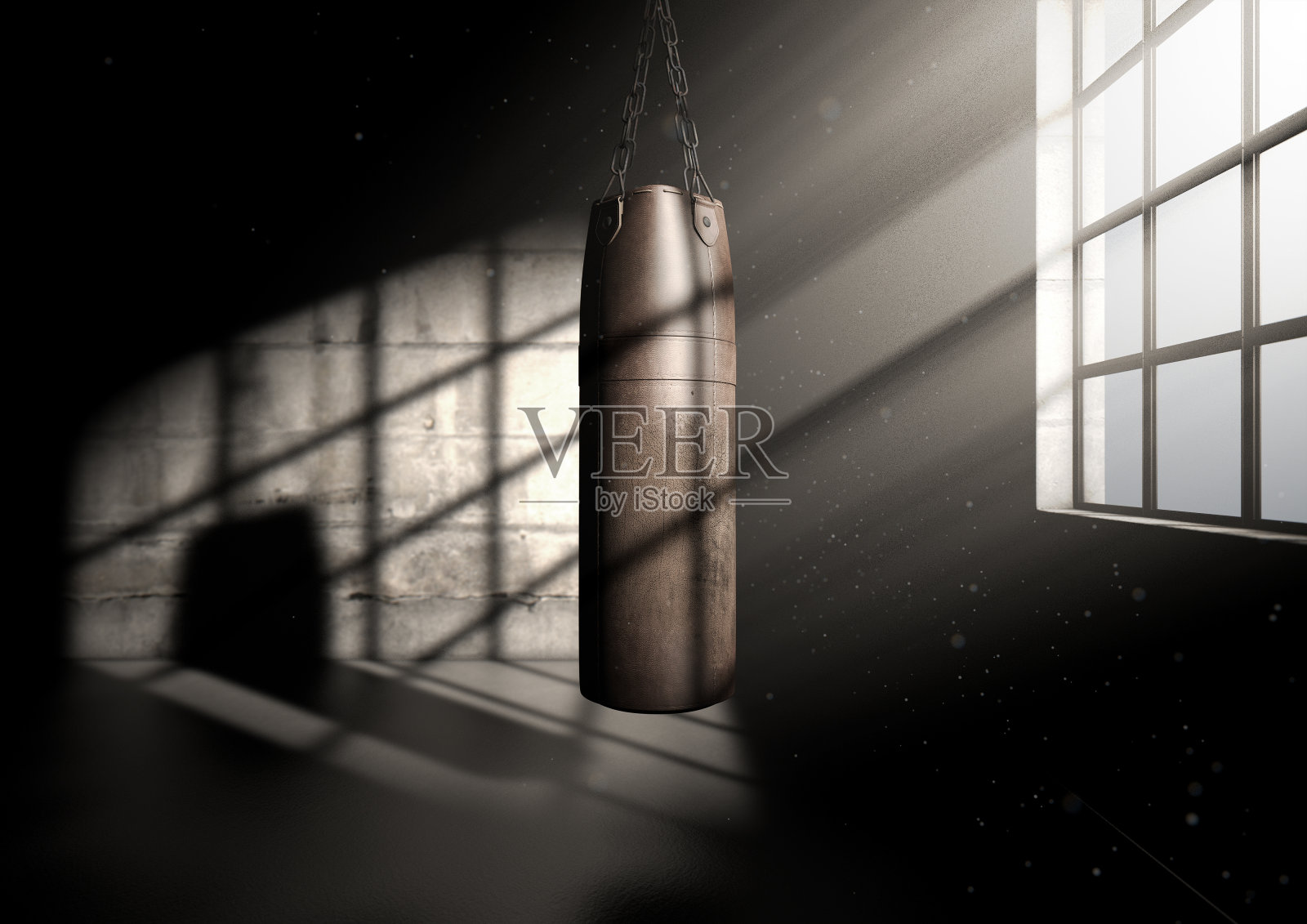 复古皮革拳击袋照片摄影图片