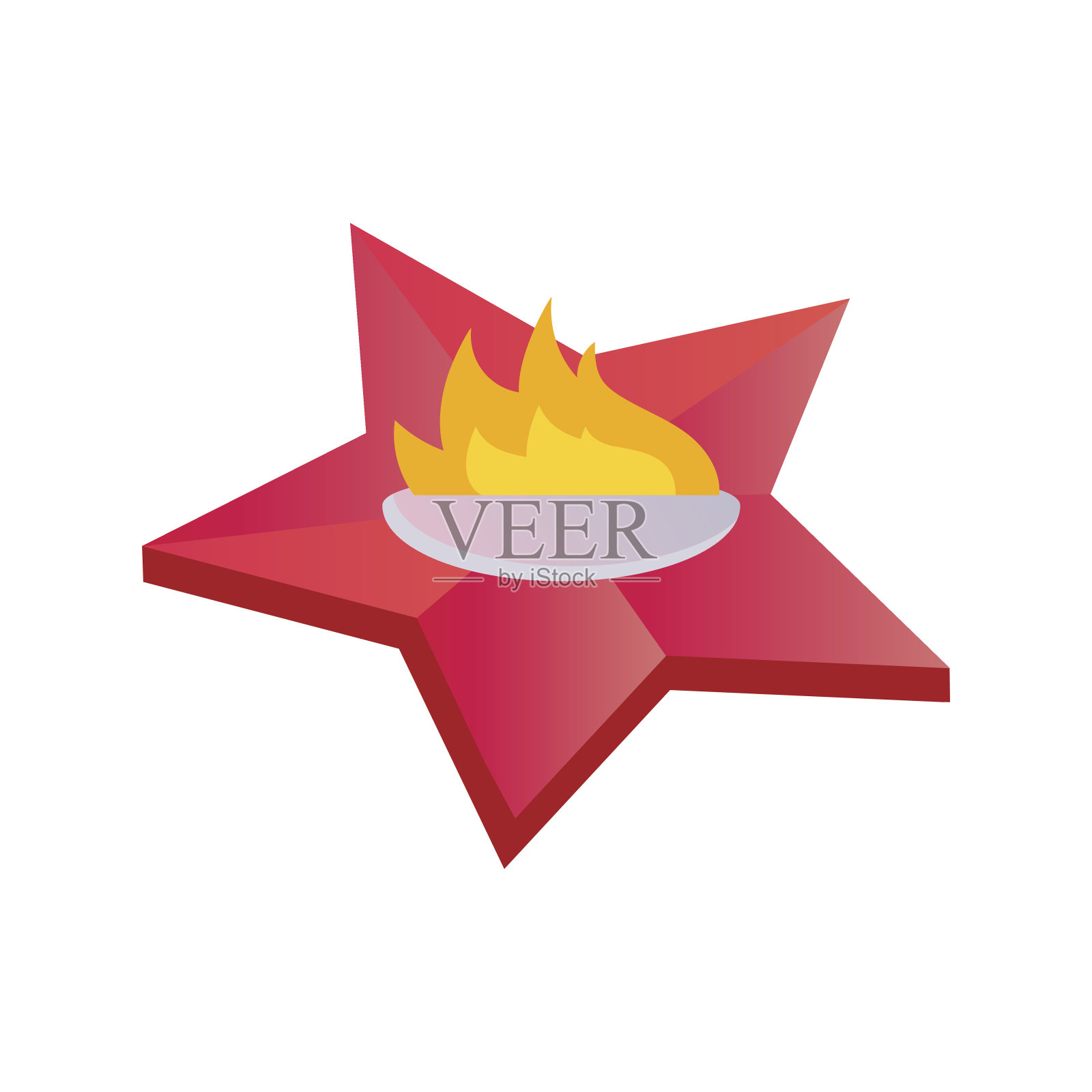 火焰火炬胜利冠军火焰图标矢量插图图标素材