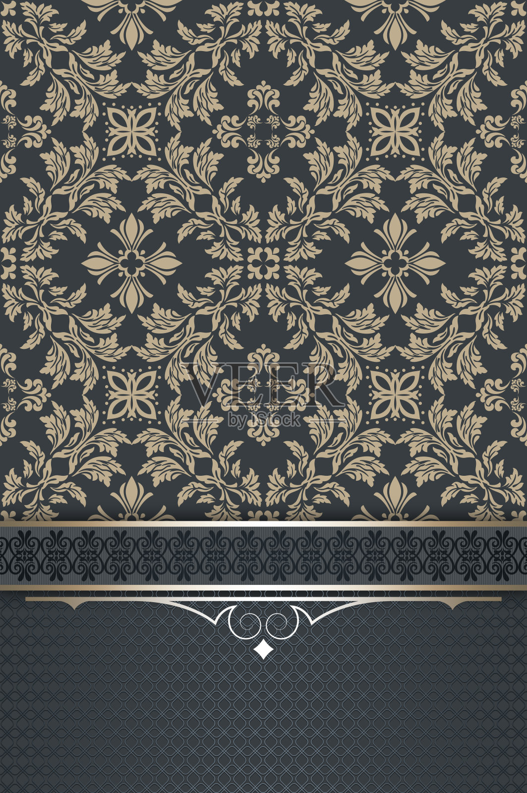 复古碎花背景。插画图片素材