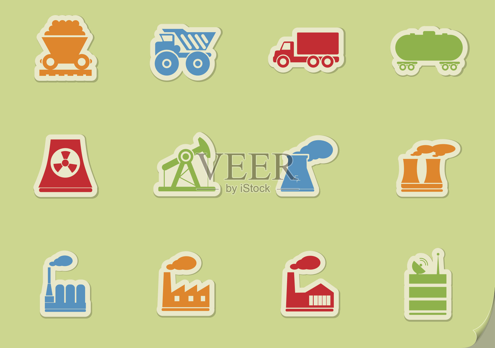 工业简单的图标图标素材