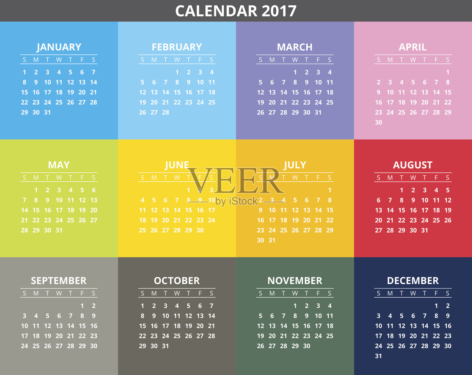 2017年日历设计模板素材