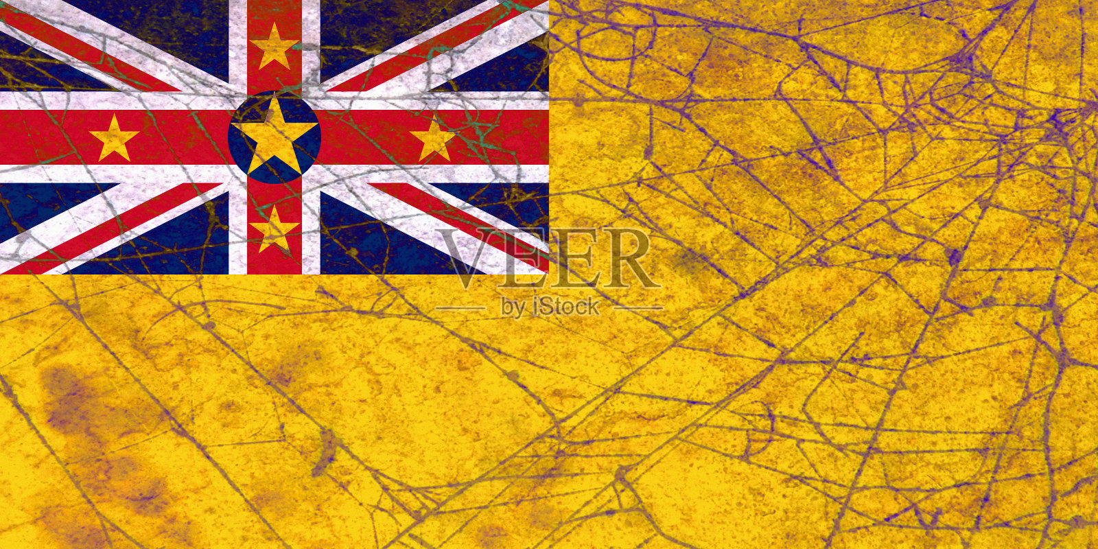 纽埃的垃圾旗照片摄影图片