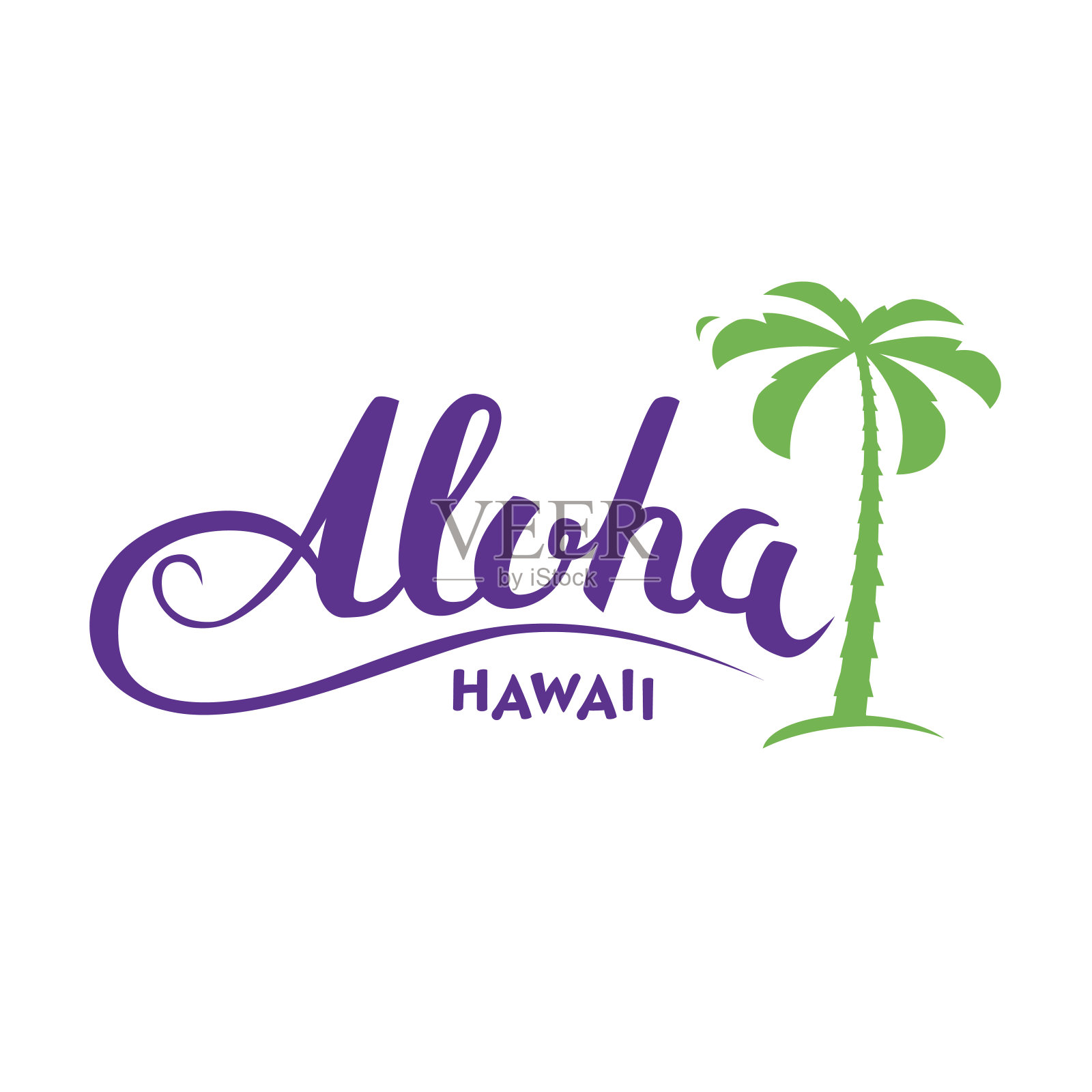 夏威夷手工制作的热带异域t恤。夏装印花设计插画图片素材