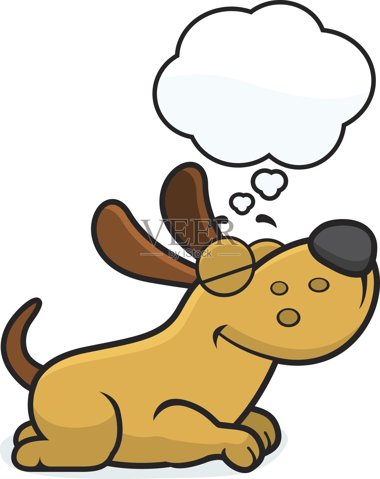 卡通狗做梦设计元素图片