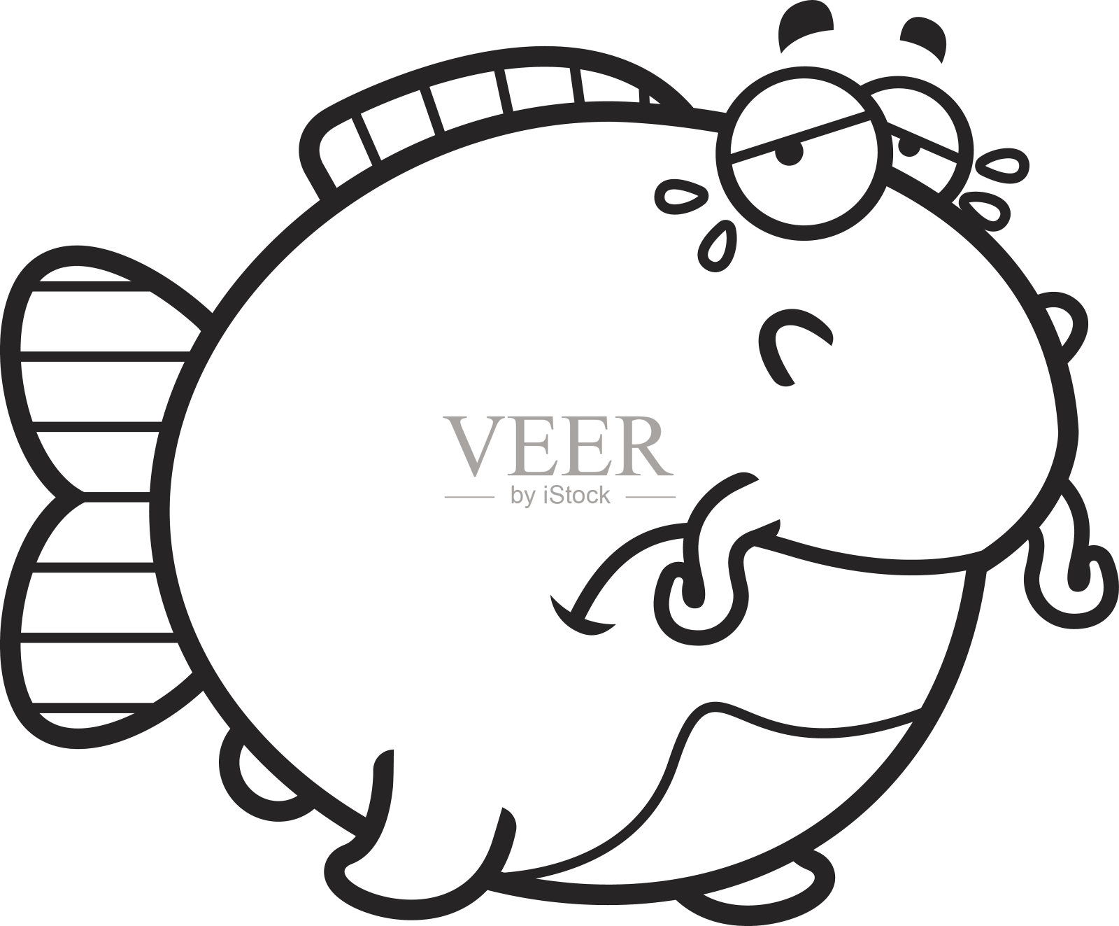 哭卡通鲶鱼设计元素图片