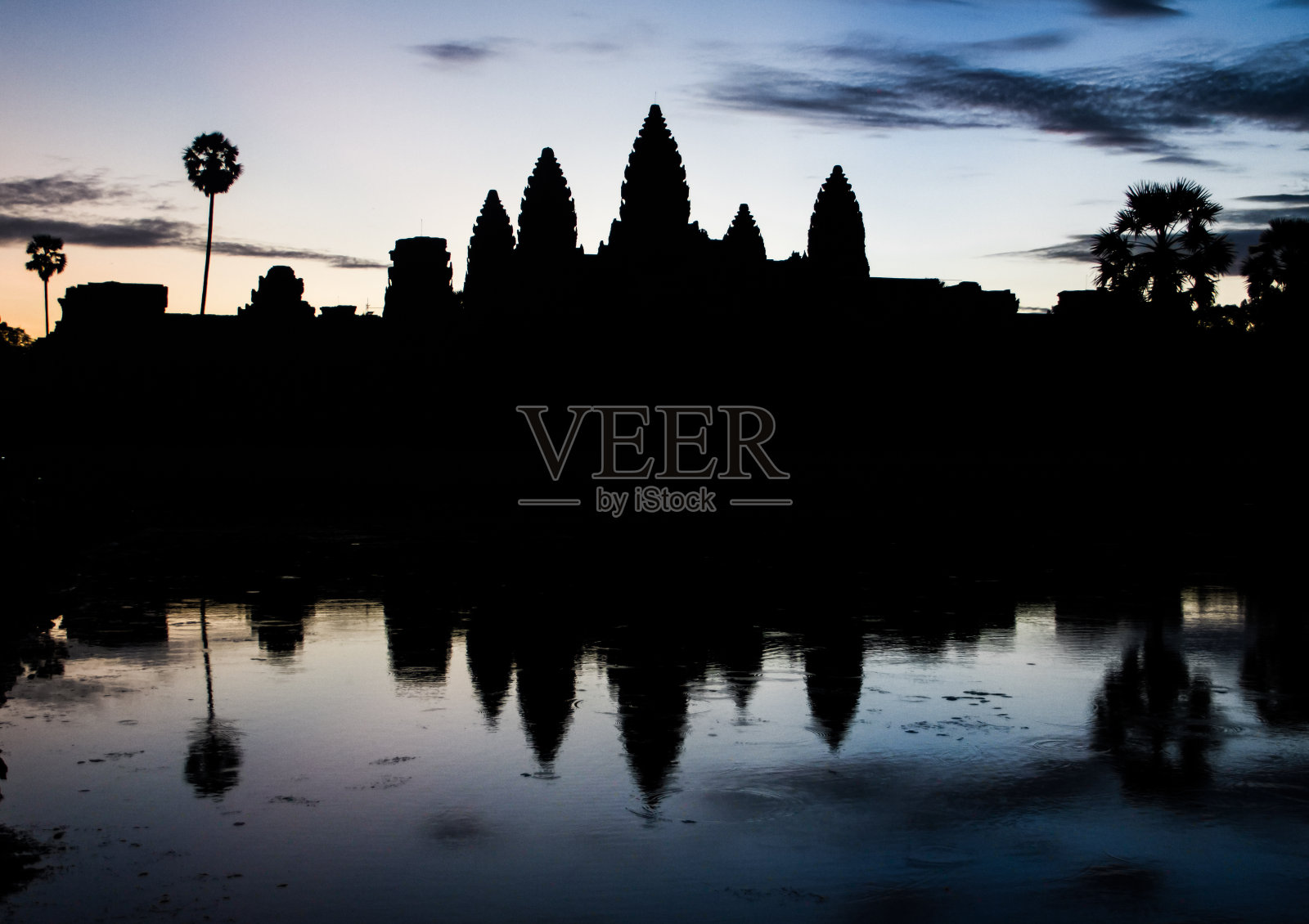 吴哥窟剪影照片摄影图片