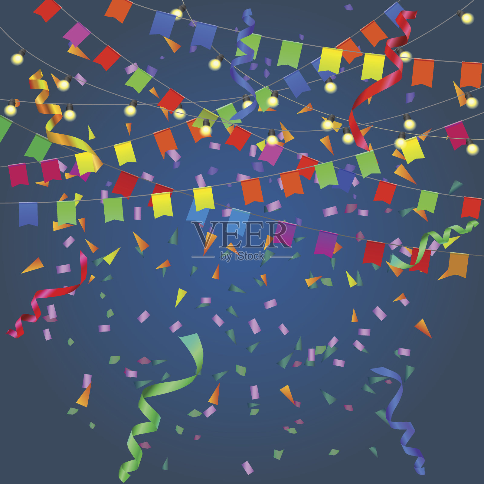 花环的节日背景插画图片素材