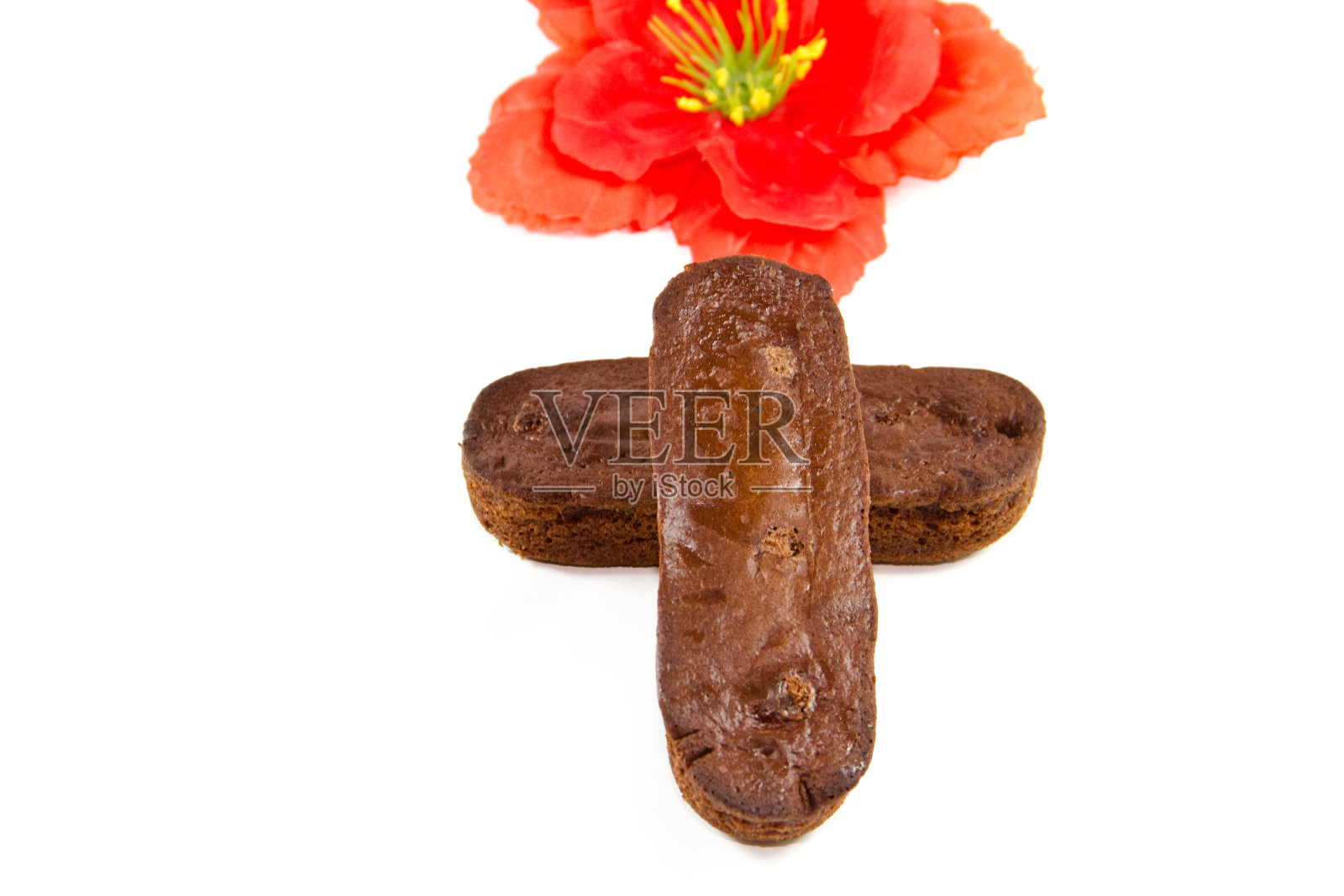 新鲜烘焙巧克力蛋糕照片摄影图片