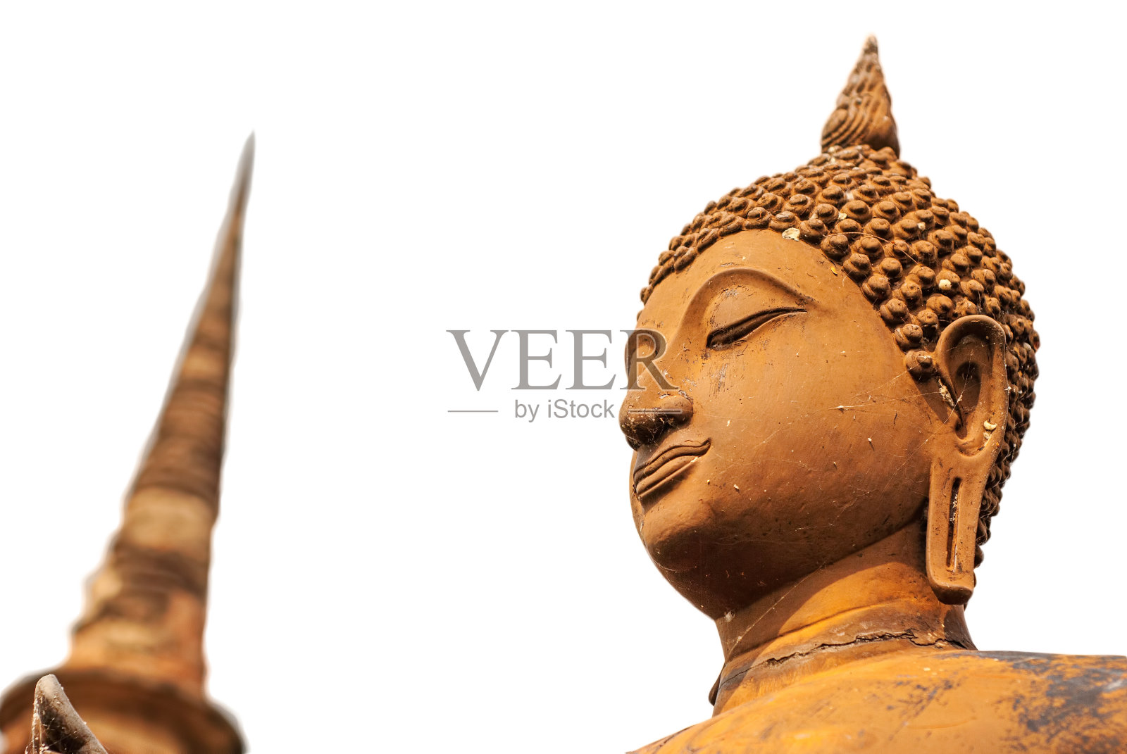 孤立佛像和素可泰塔，泰国照片摄影图片