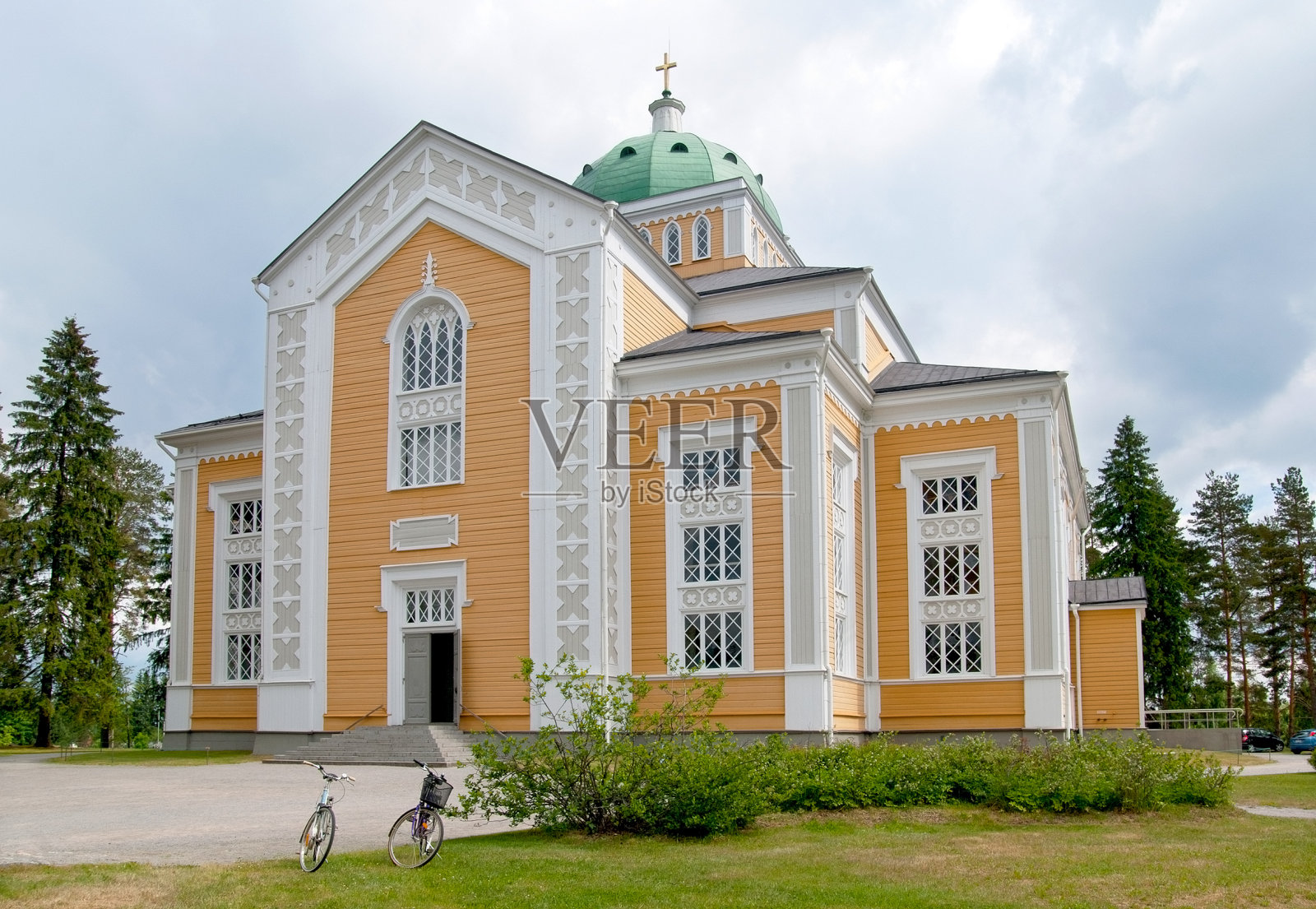 Kerimaki。芬兰。木制教堂照片摄影图片