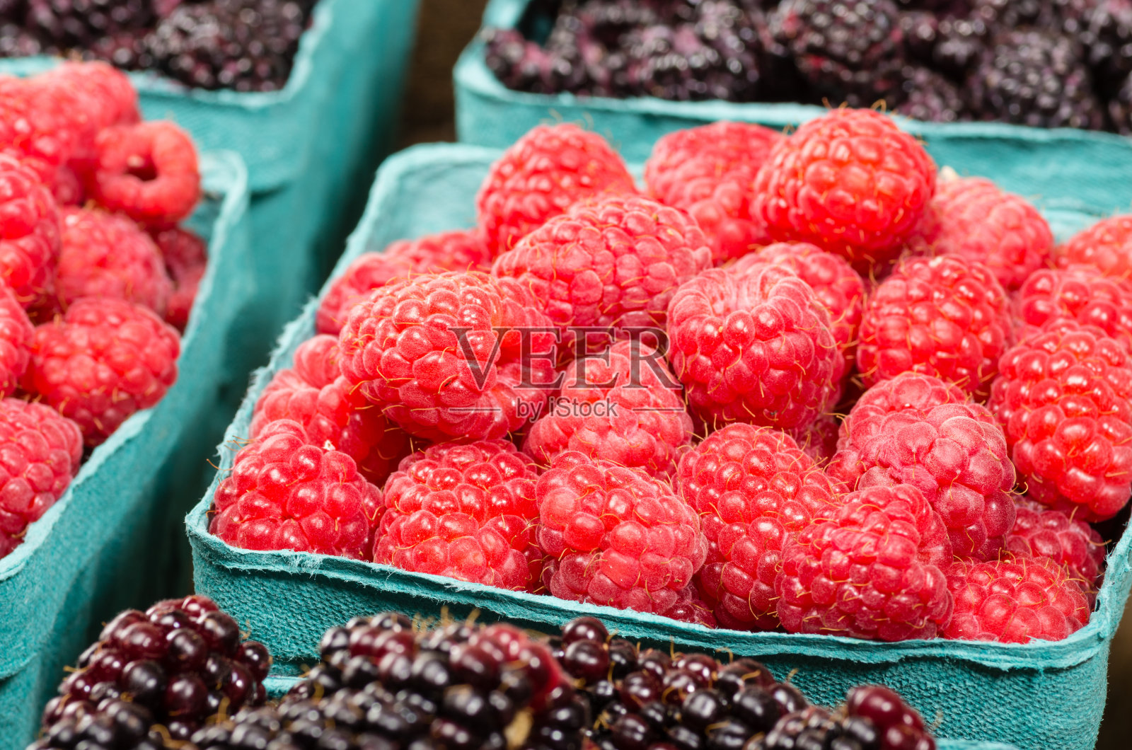一篮新鲜的红莓照片摄影图片