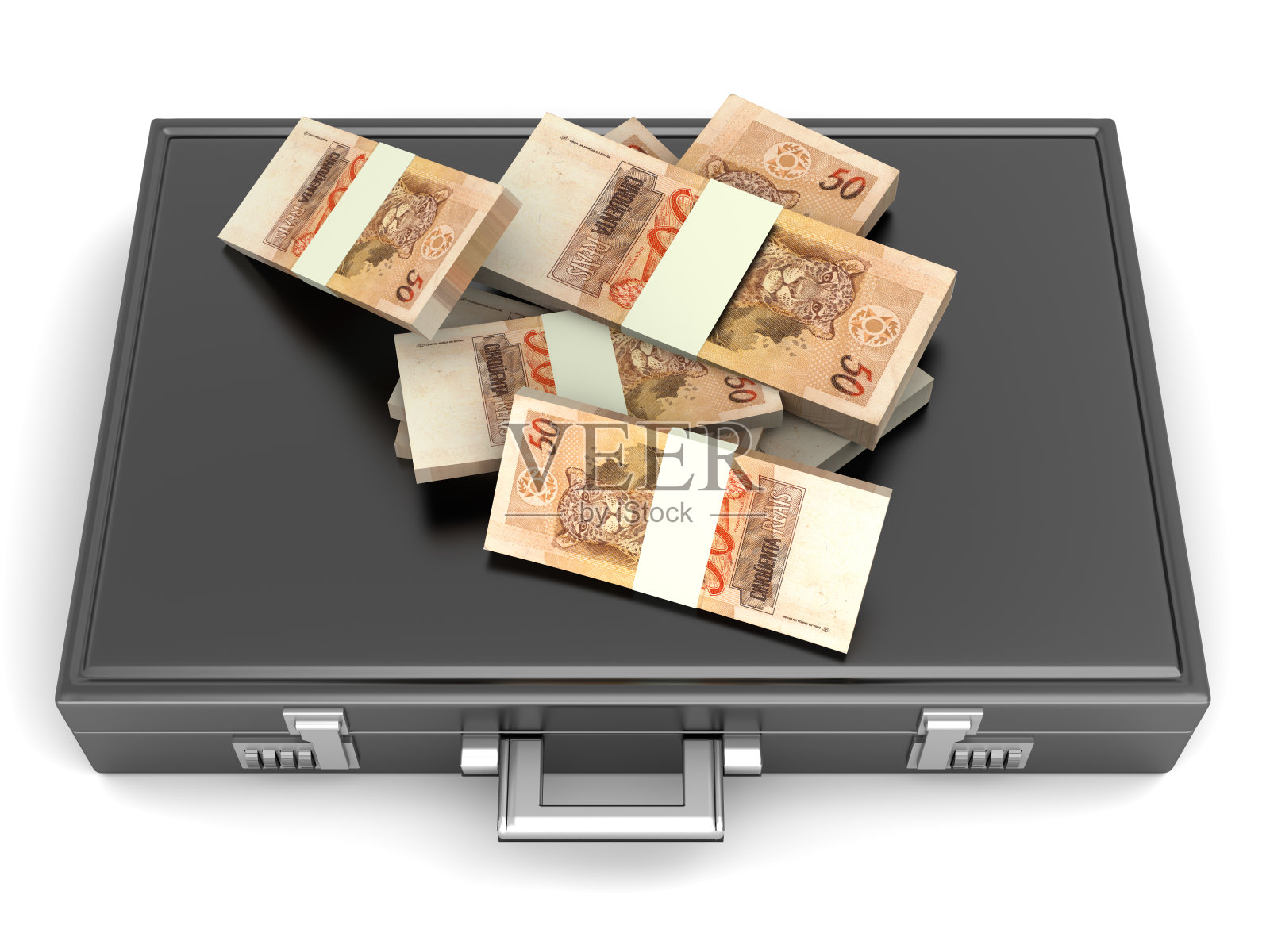 用现金的公文包照片摄影图片