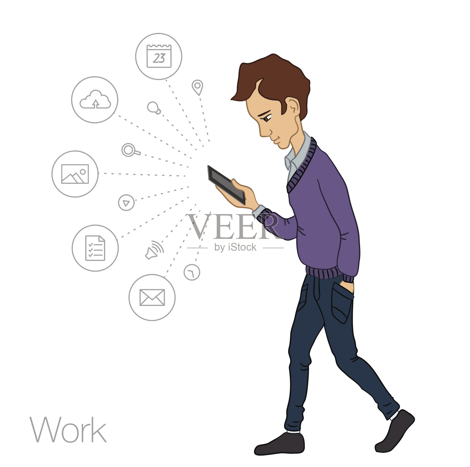 通过云技术实现娱乐和商业插画图片素材