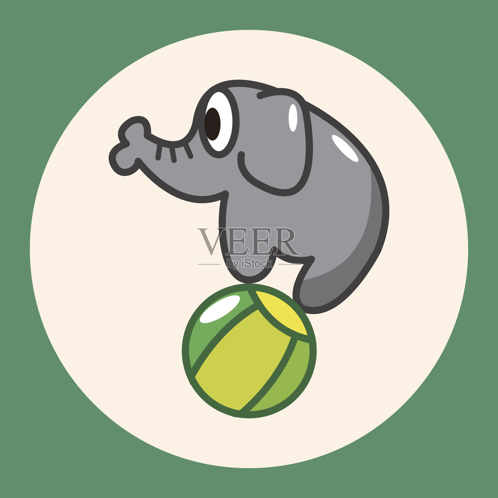 马戏团动物主题元素插画图片素材