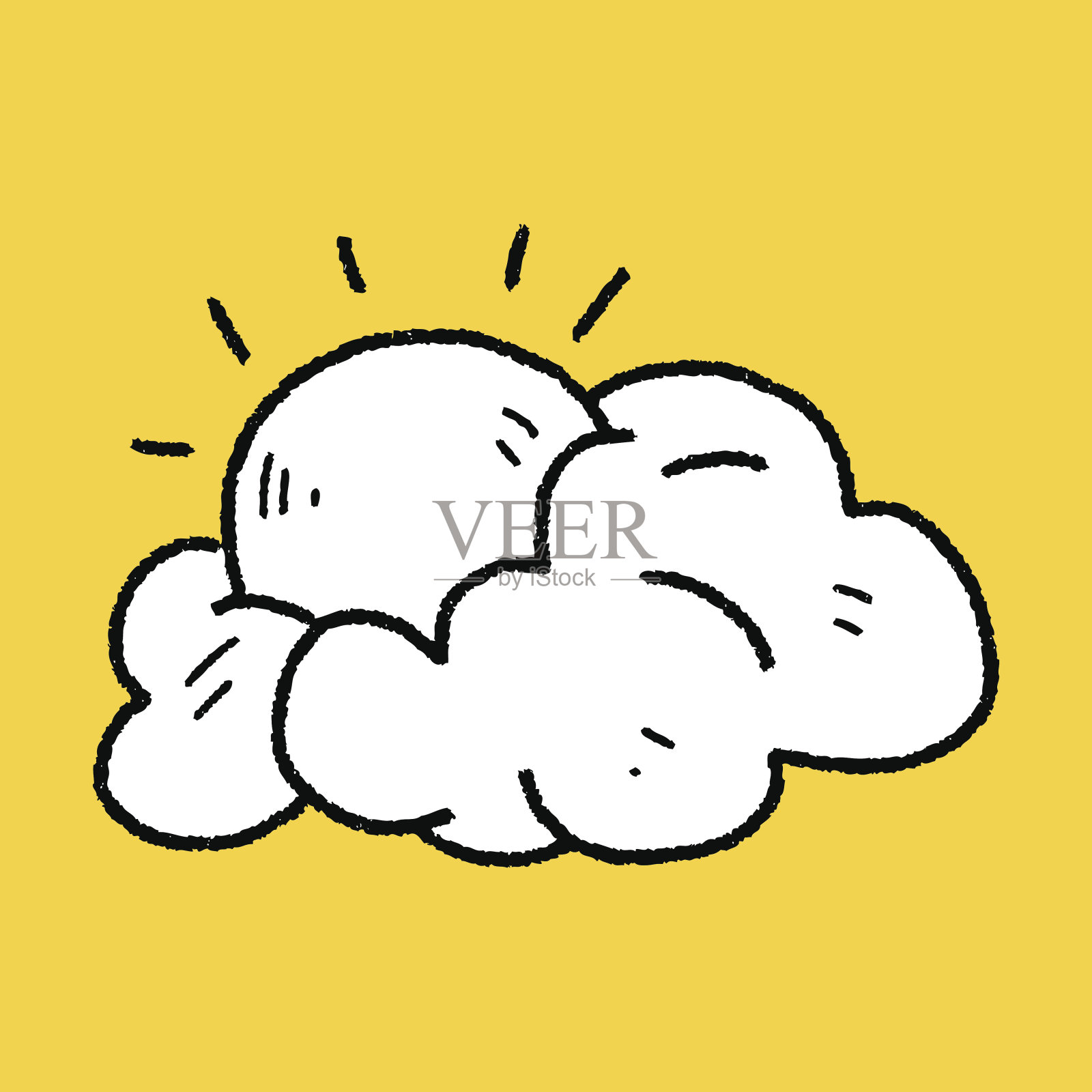 涂鸦的太阳插画图片素材