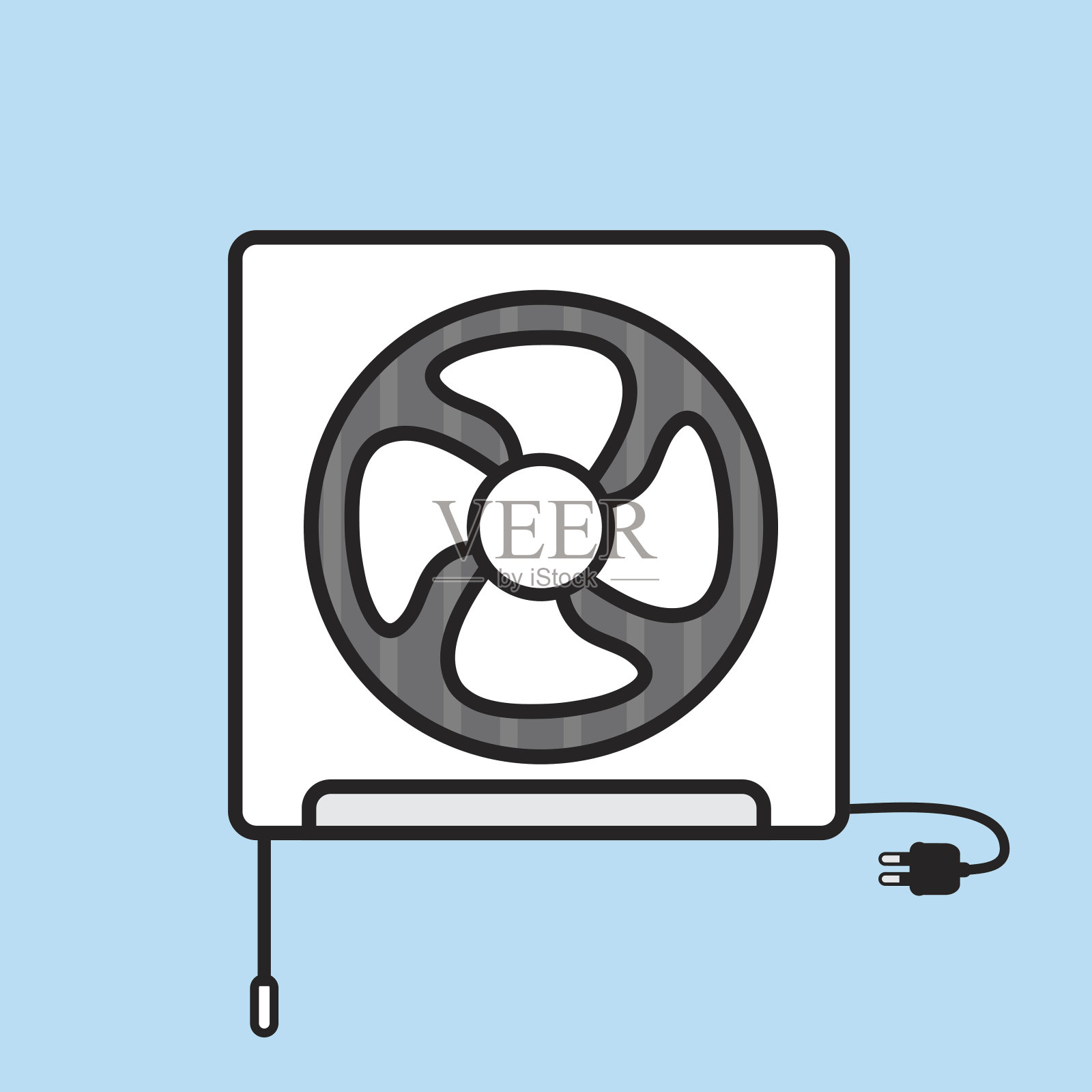 通风机矢量卡通设计。设计元素图片