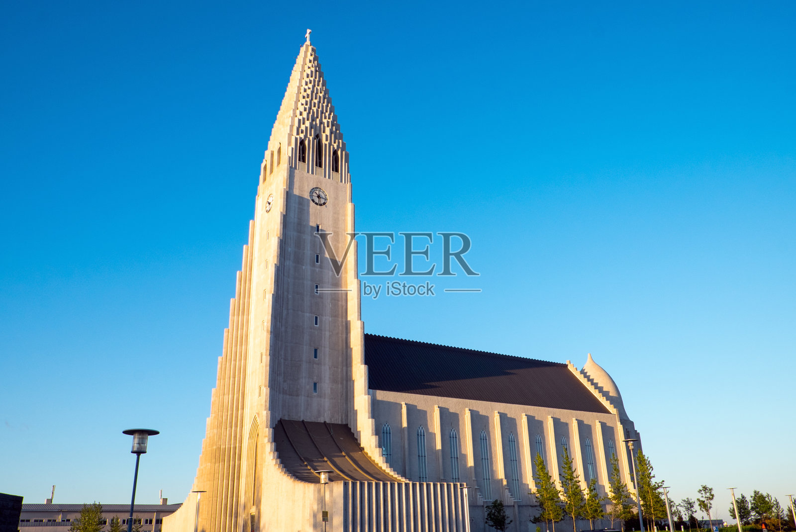 在雷克雅未克Hallgrimskirkja照片摄影图片