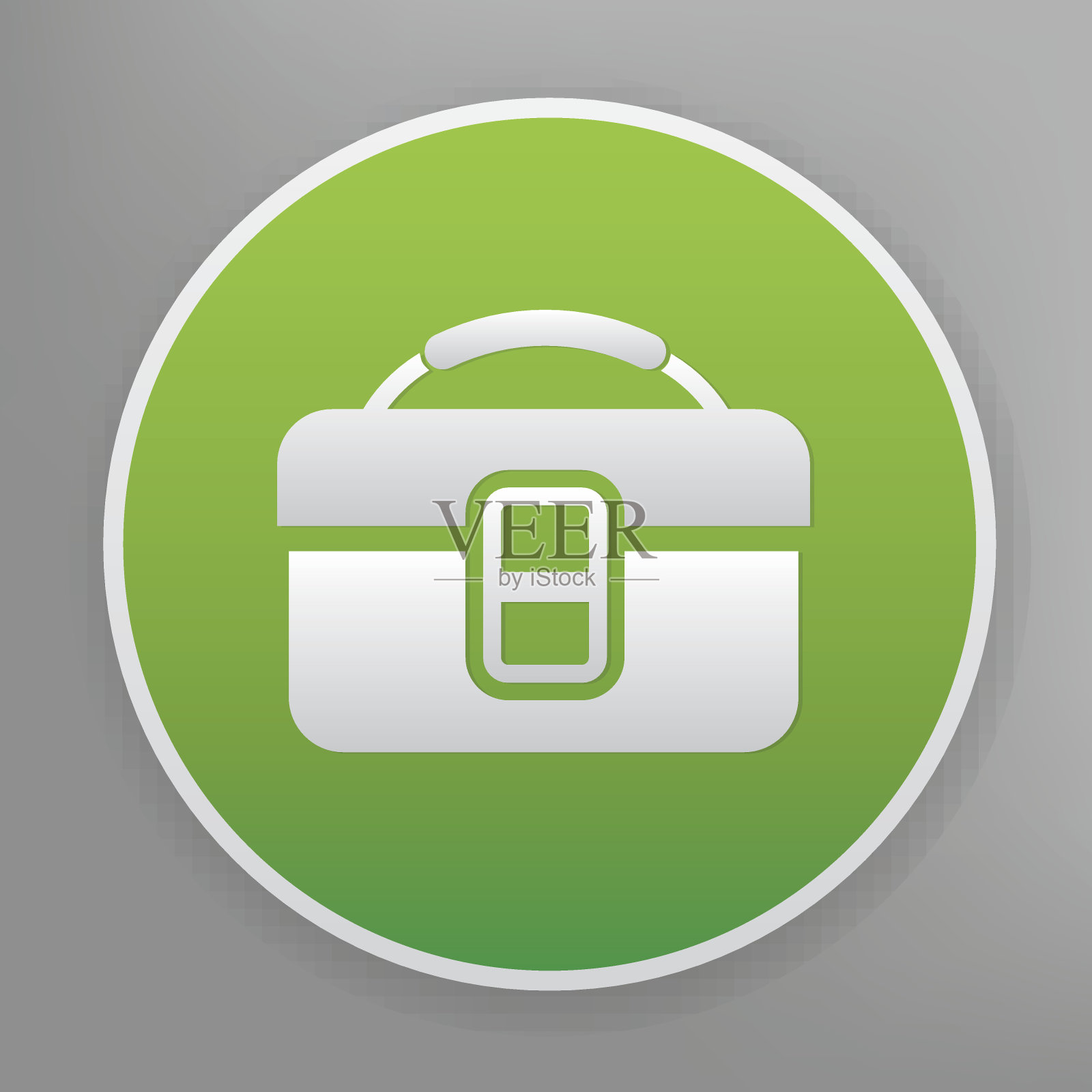 袋子图标设计上绿色按钮，矢量插画图片素材