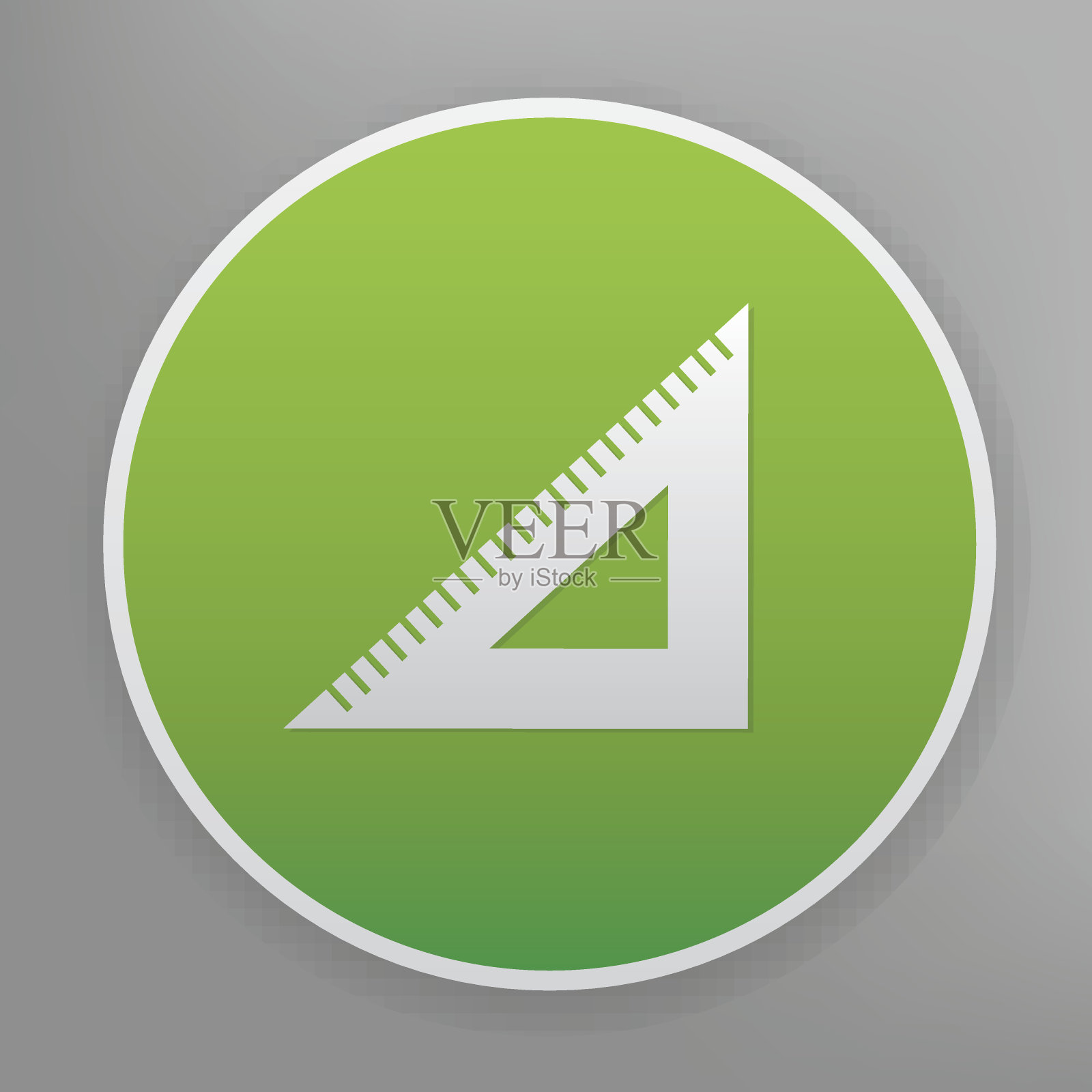 标尺图标上设计绿色按钮，矢量设计元素图片