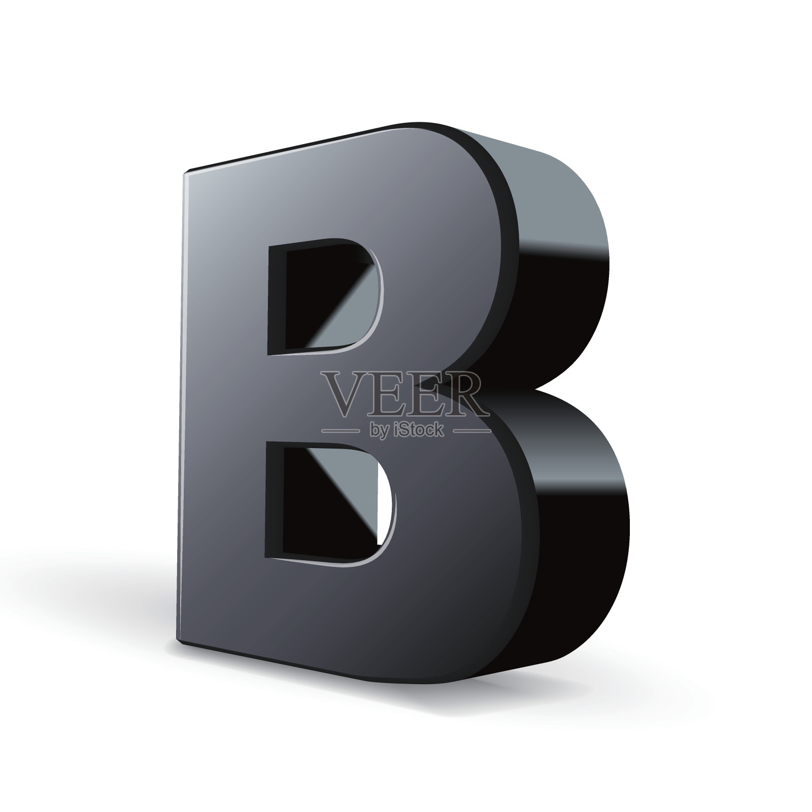 黑色字母B设计元素图片