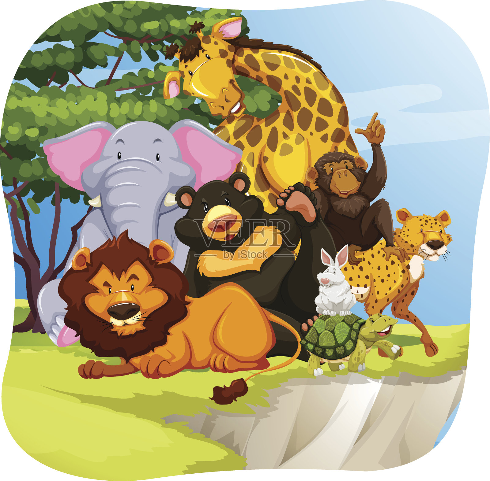 野生动物插画图片素材