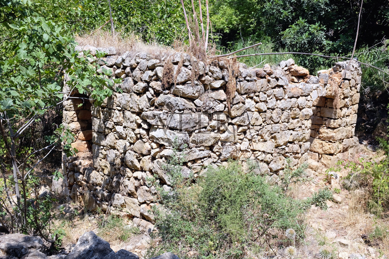 以色列Nahal Amud峡谷的古老遗迹照片摄影图片