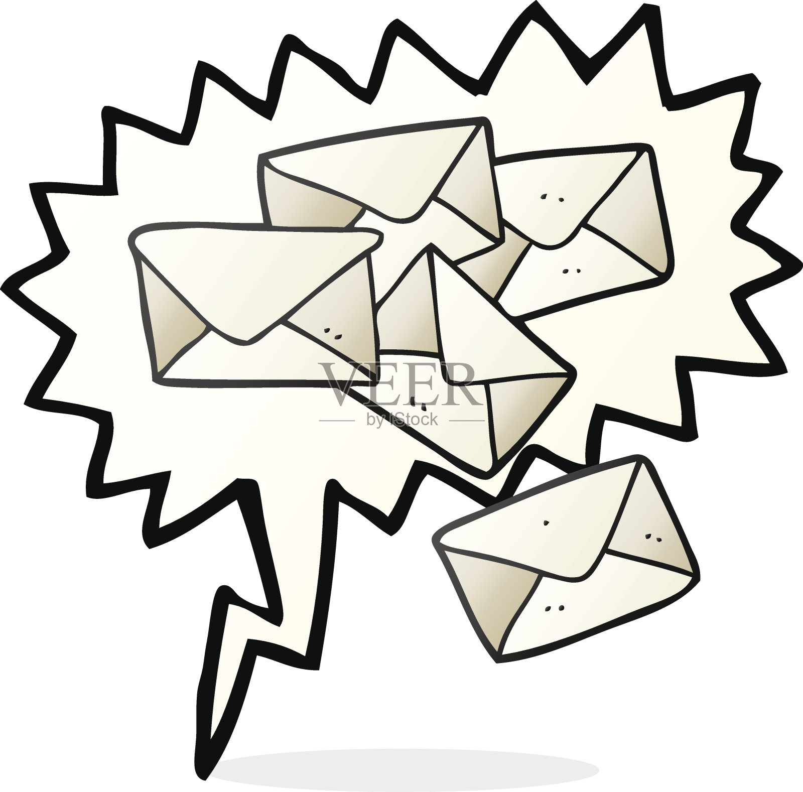 语音泡泡卡通字母插画图片素材