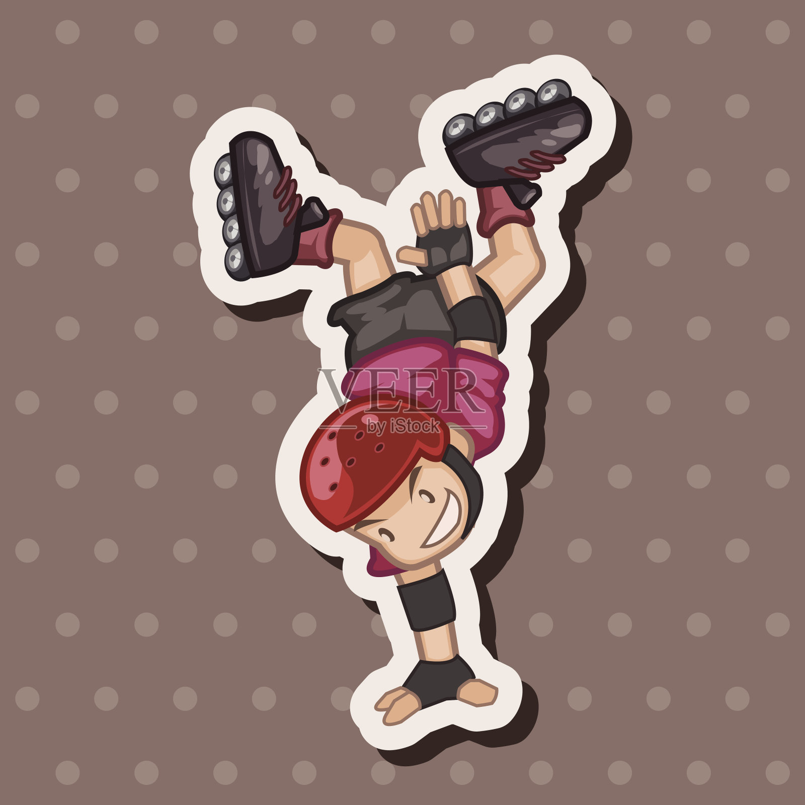 极限运动主题元素插画图片素材